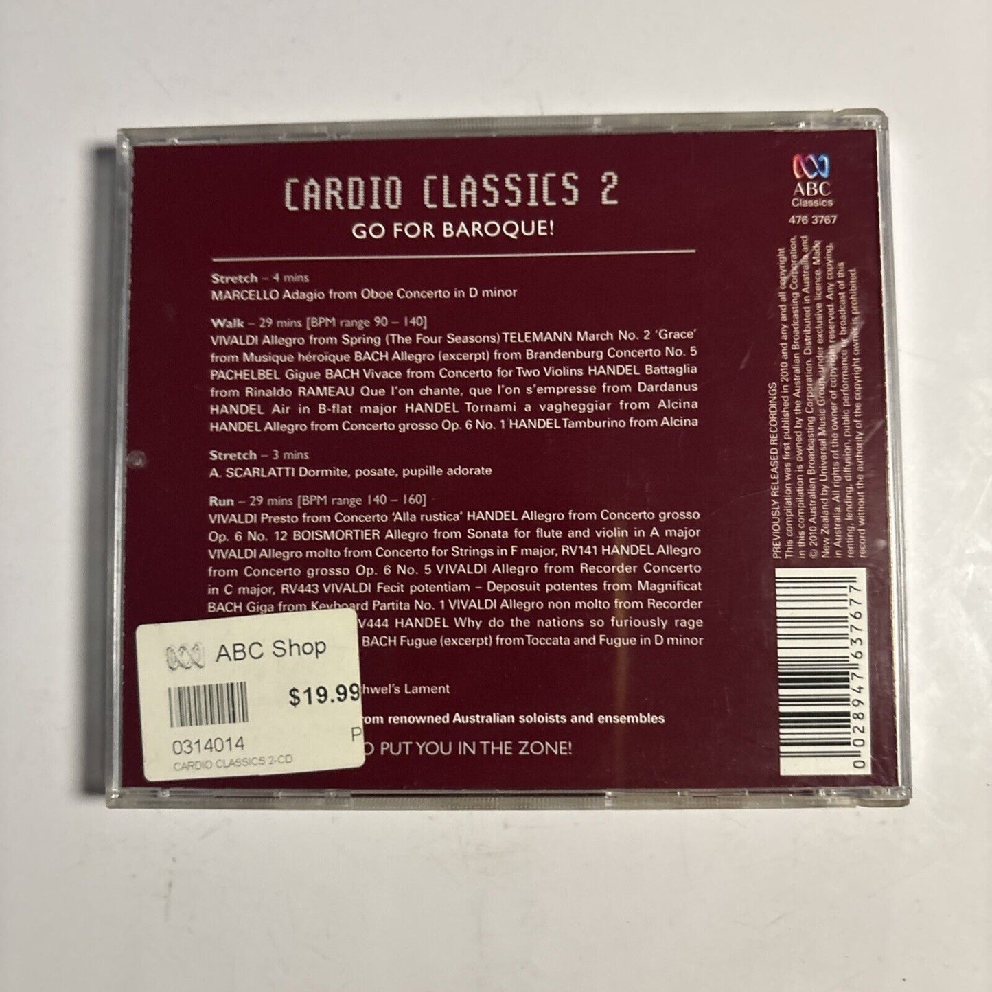 Cardio Classics 2: Go For Baroque! (CD, 2010)