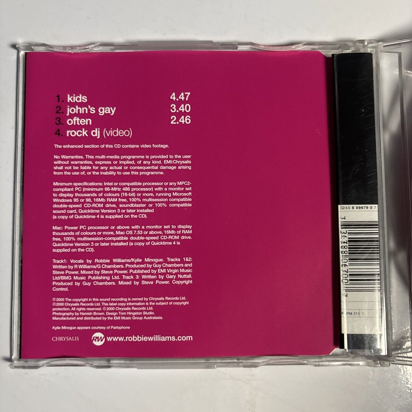 Robbie Williams & Kylie Minogue – Kids (CD, 2000)