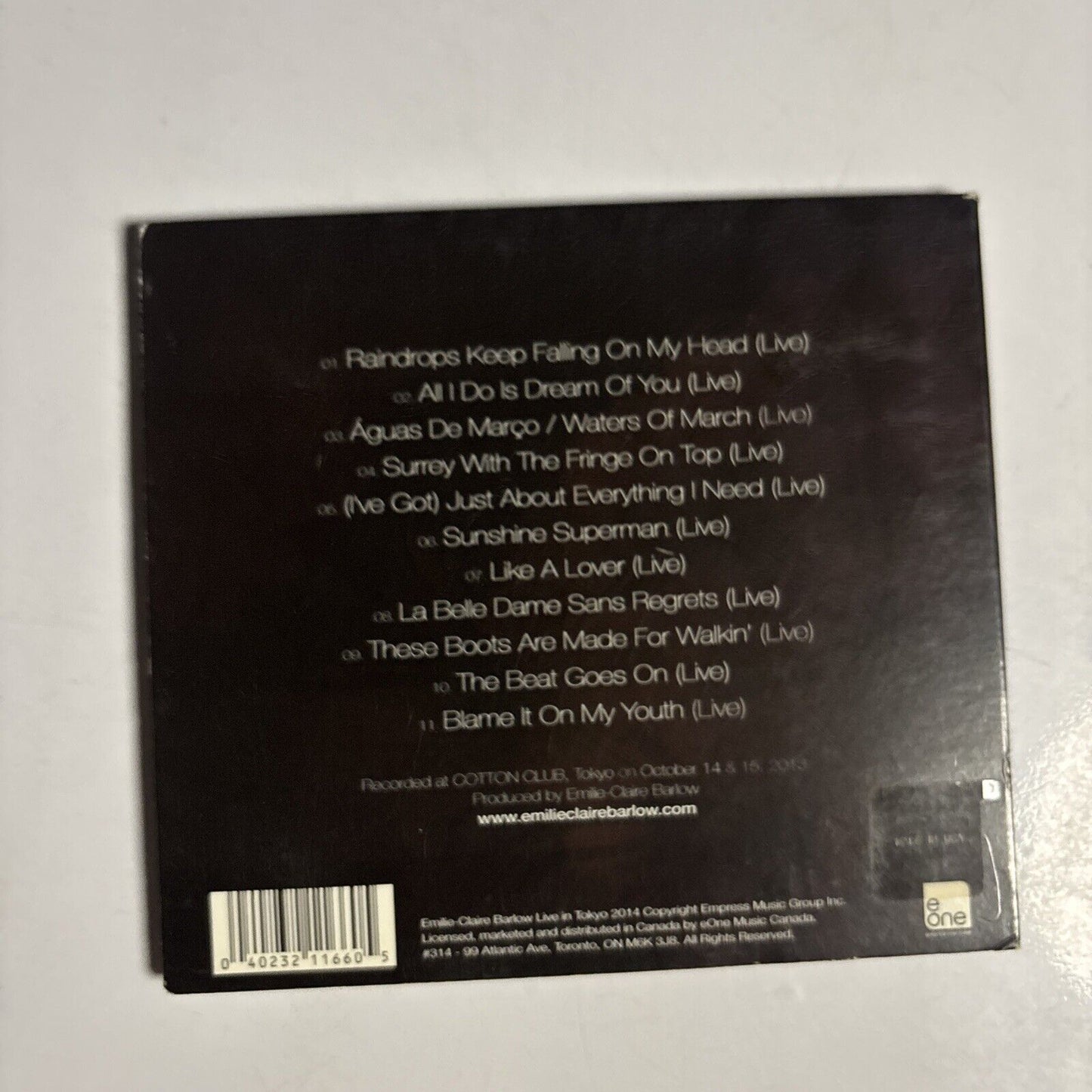 Emilie-Claire Barlow � Live In Tokyo (CD, 2014) EMP-CD-447  Digipak