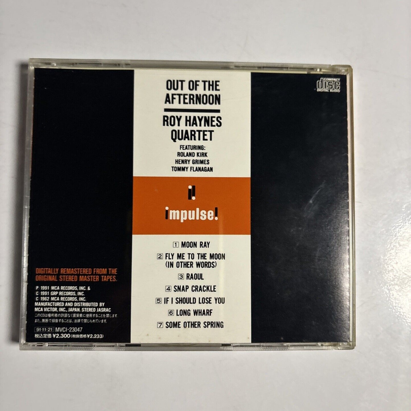 Roy Haynes Quartet � Out Of The Afternoon (CD, 1991) mvci-23047 Japan