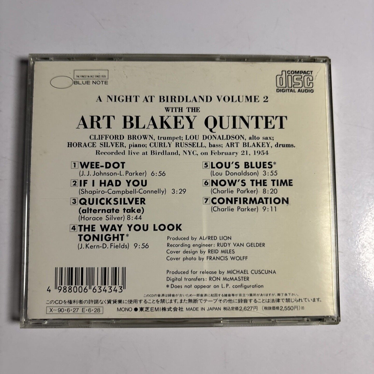 Art Blakey Quintet � Complete A Night At Birdland Vol. 2 (CD, 1989)  Japan
