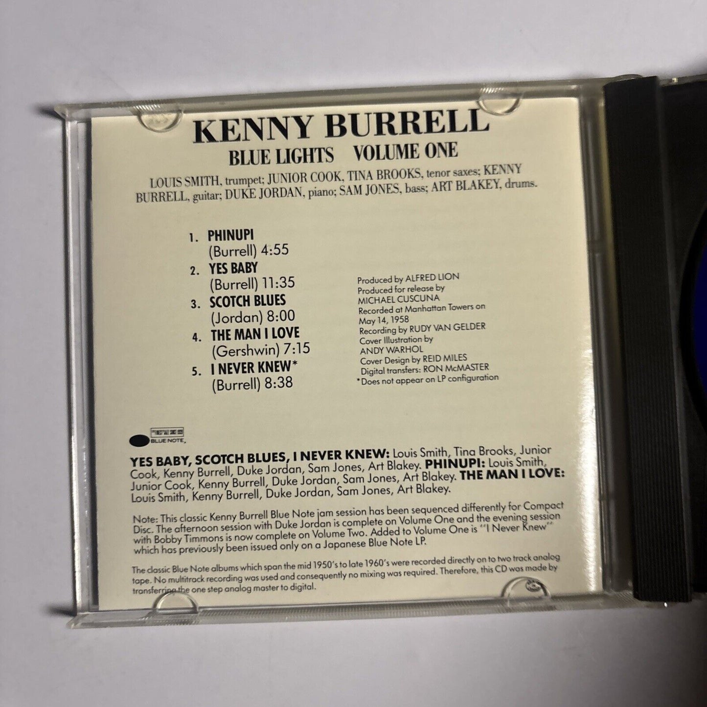 Kenny Burrell – Blue Lights Volume One (CD, 1989) CDP 7 81596 2