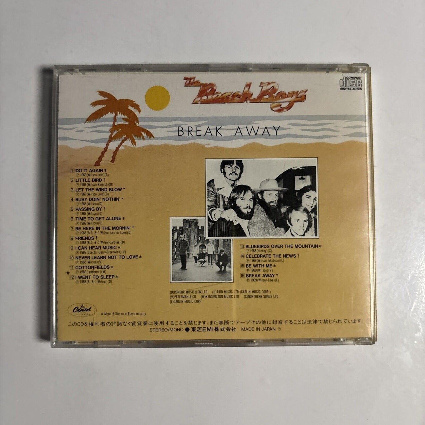 The Beach Boys – Break Away (CD, 1990) tocp-6156 Japan