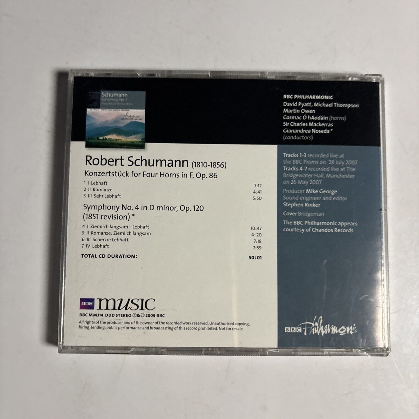 Schumann, BBC Philharmonic – Symphony No. 4 Konzertstück For Four Horns (CD 2009