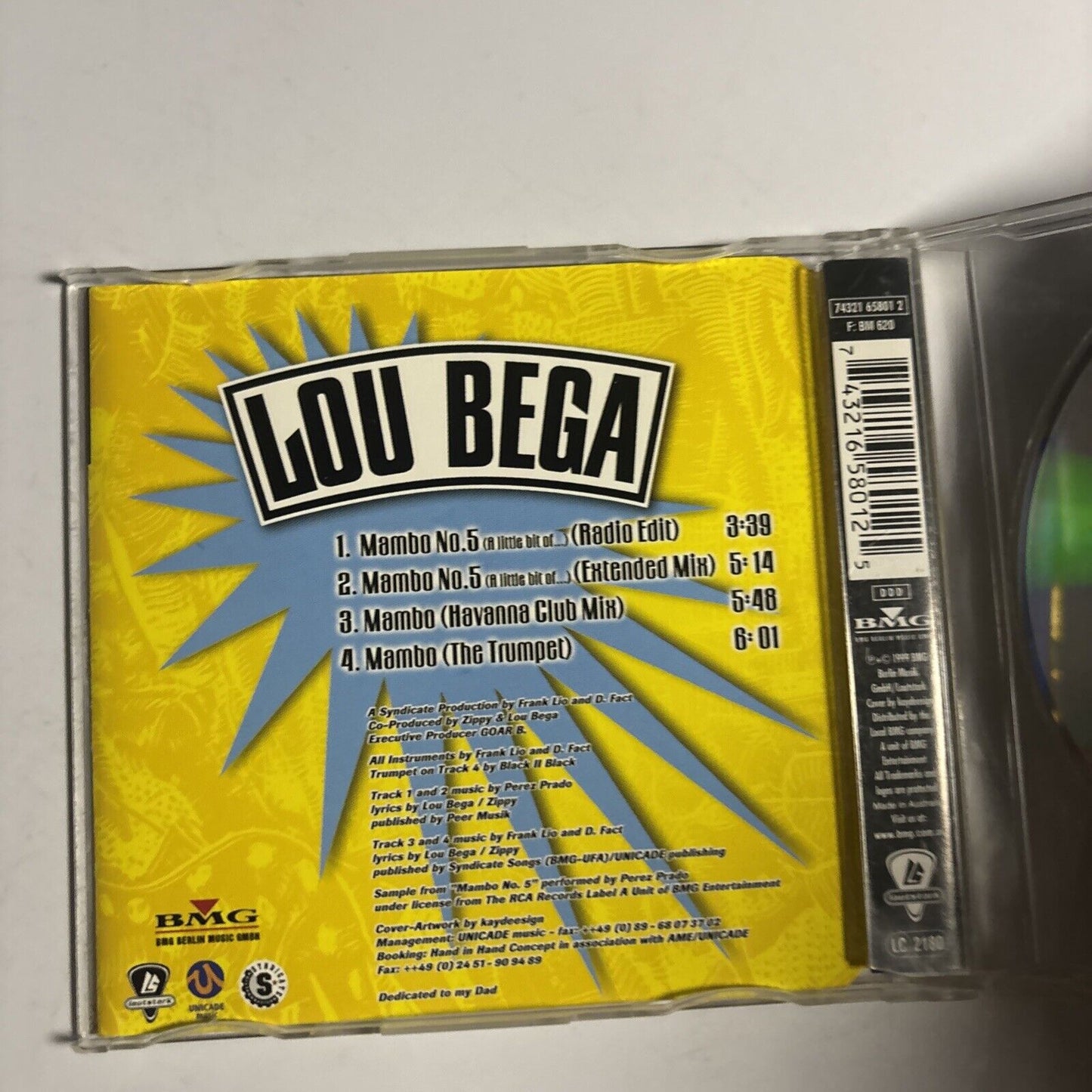 Lou Bega – Mambo No.5 (A Little Bit Of ...) (CD, 1999)
