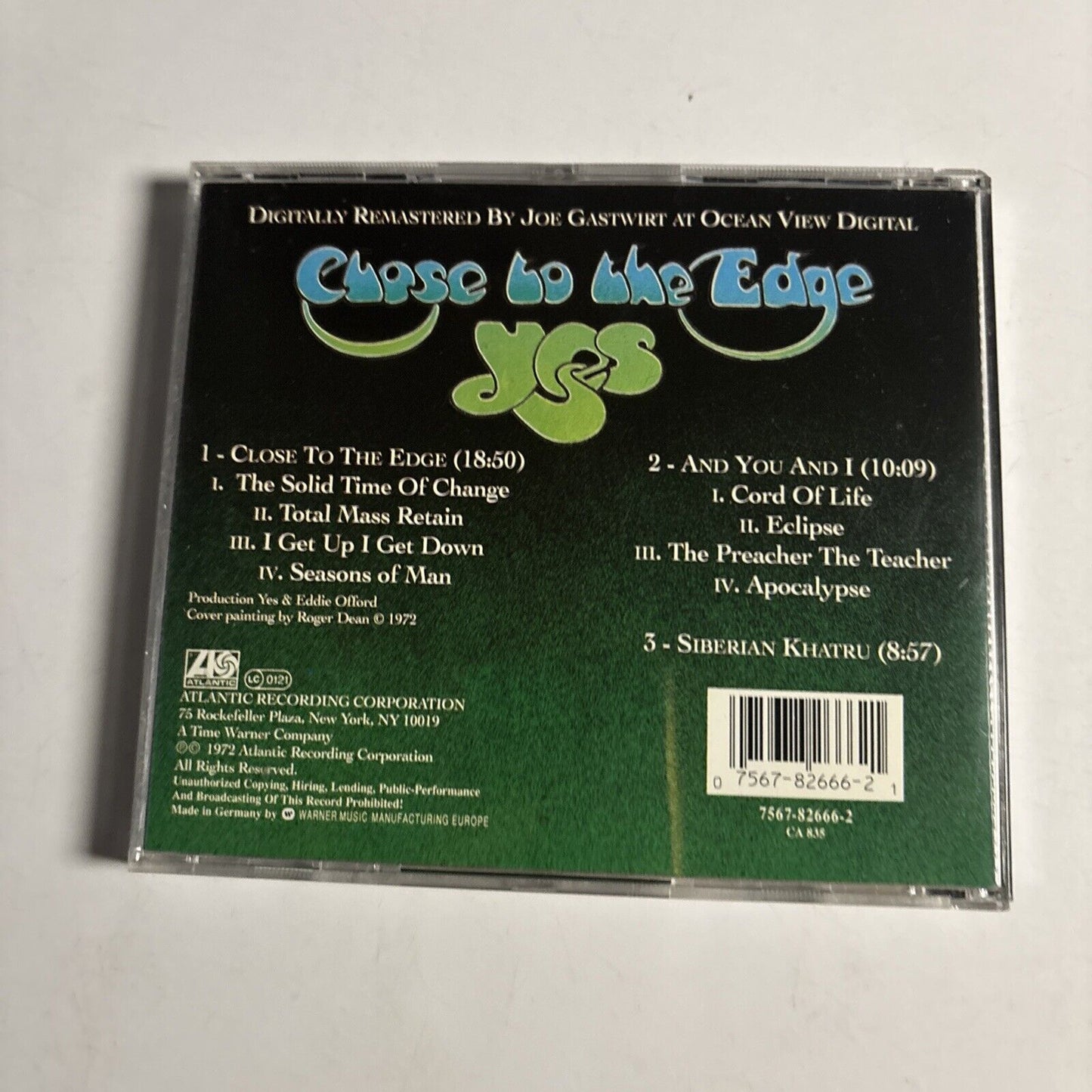 Yes – Close To The Edge (CD, 1972)
