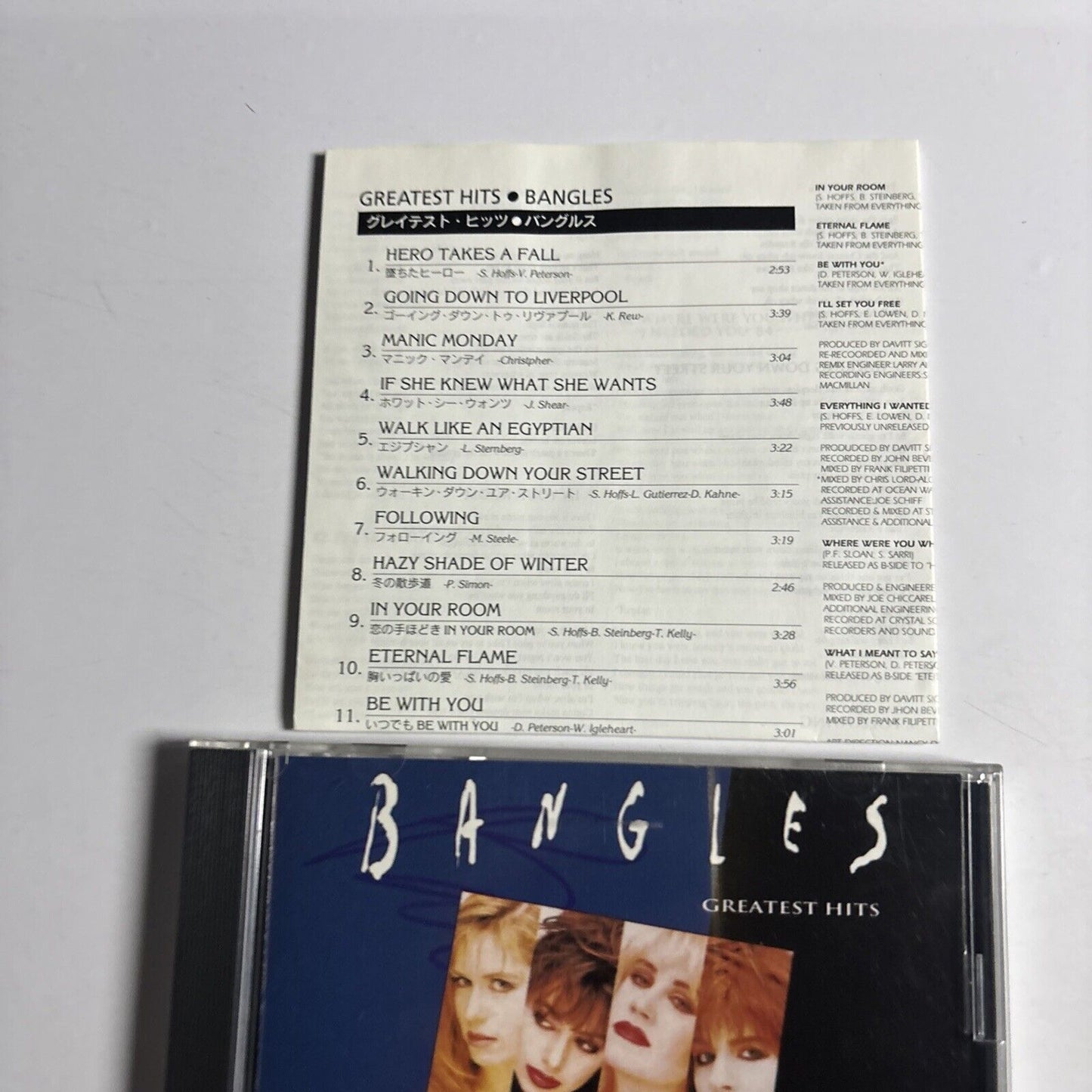 Bangles – Greatest Hits (CD, 1997) srcs-9283 Japan