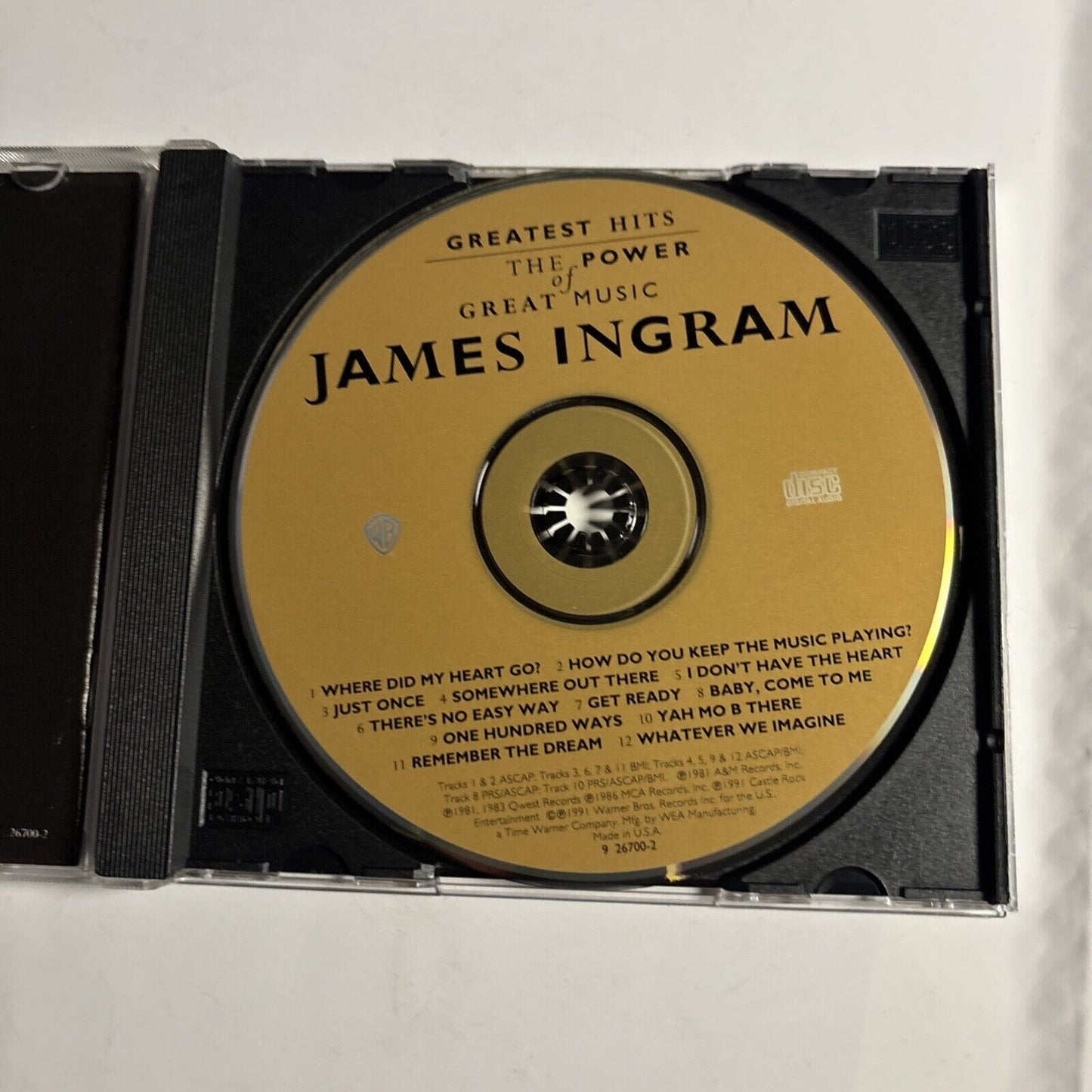 James Ingram – Greatest Hits (The Power Of Great Music) (CD, 1991) 9 26700-2