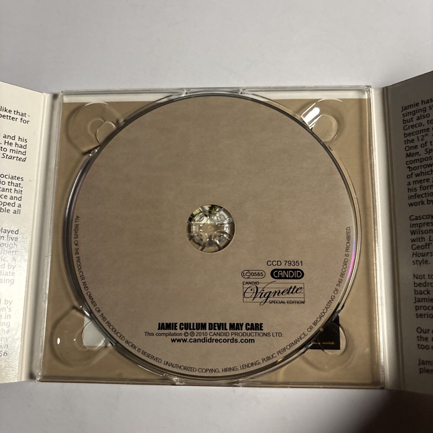 Jamie Cullum & Friends – Devil May Care! (CD, 2010) CCD 79351 Digipak