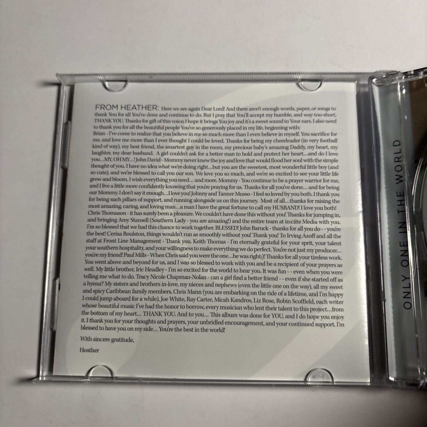 Heather Headley – Only One In The World (CD, 2012)