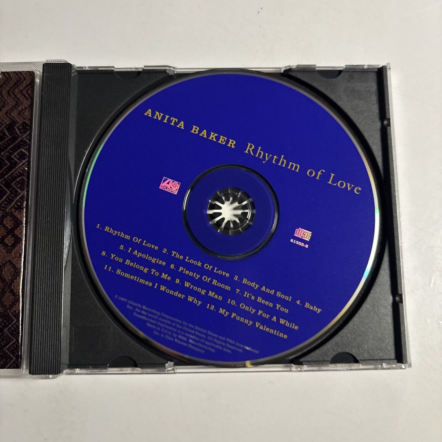 Anita Baker – Rhythm Of Love (CD, 1994) 61555-2