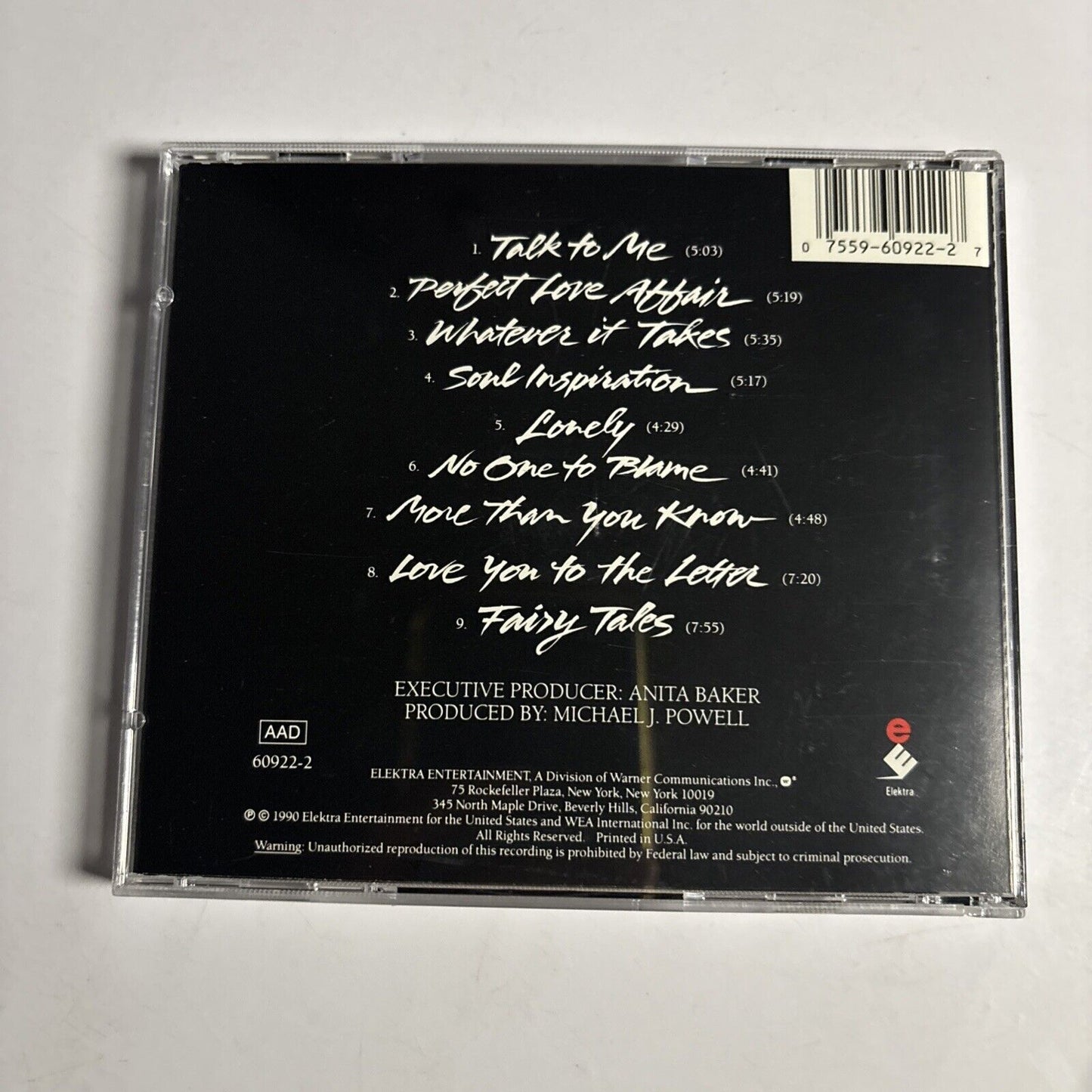 Anita Baker – Compositions (CD, 1990) 9 60922-2