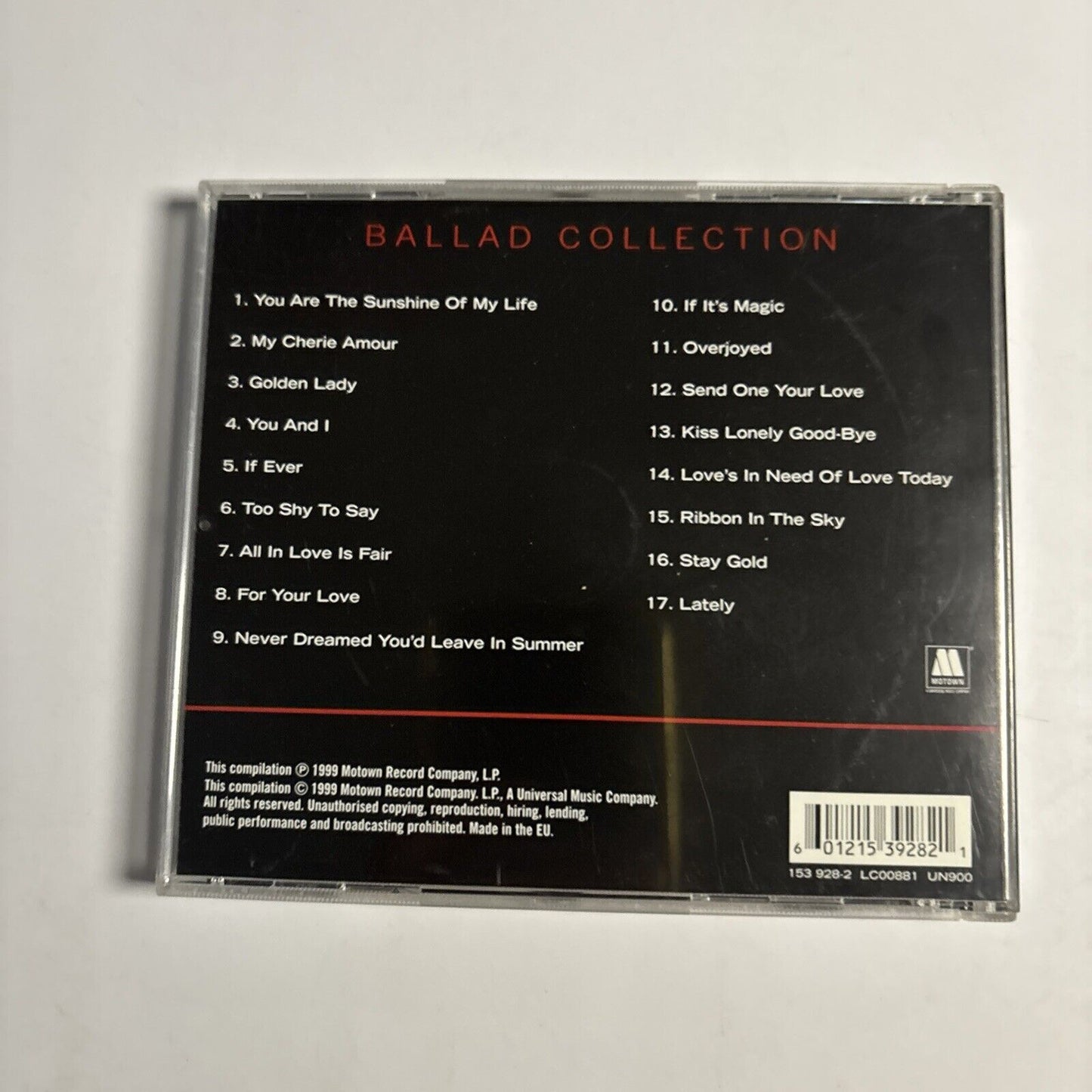 Stevie Wonder – Ballad Collection (CD, 1999) 153 928-2