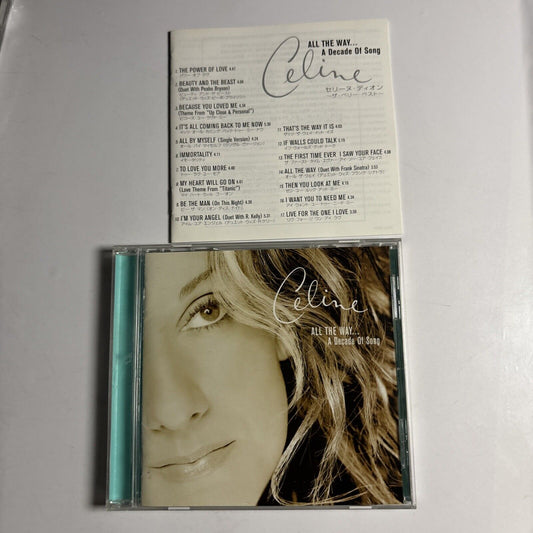 Celine Dion – All The Way... A Decade Of Song (CD, 1999) esca-8070  Japan