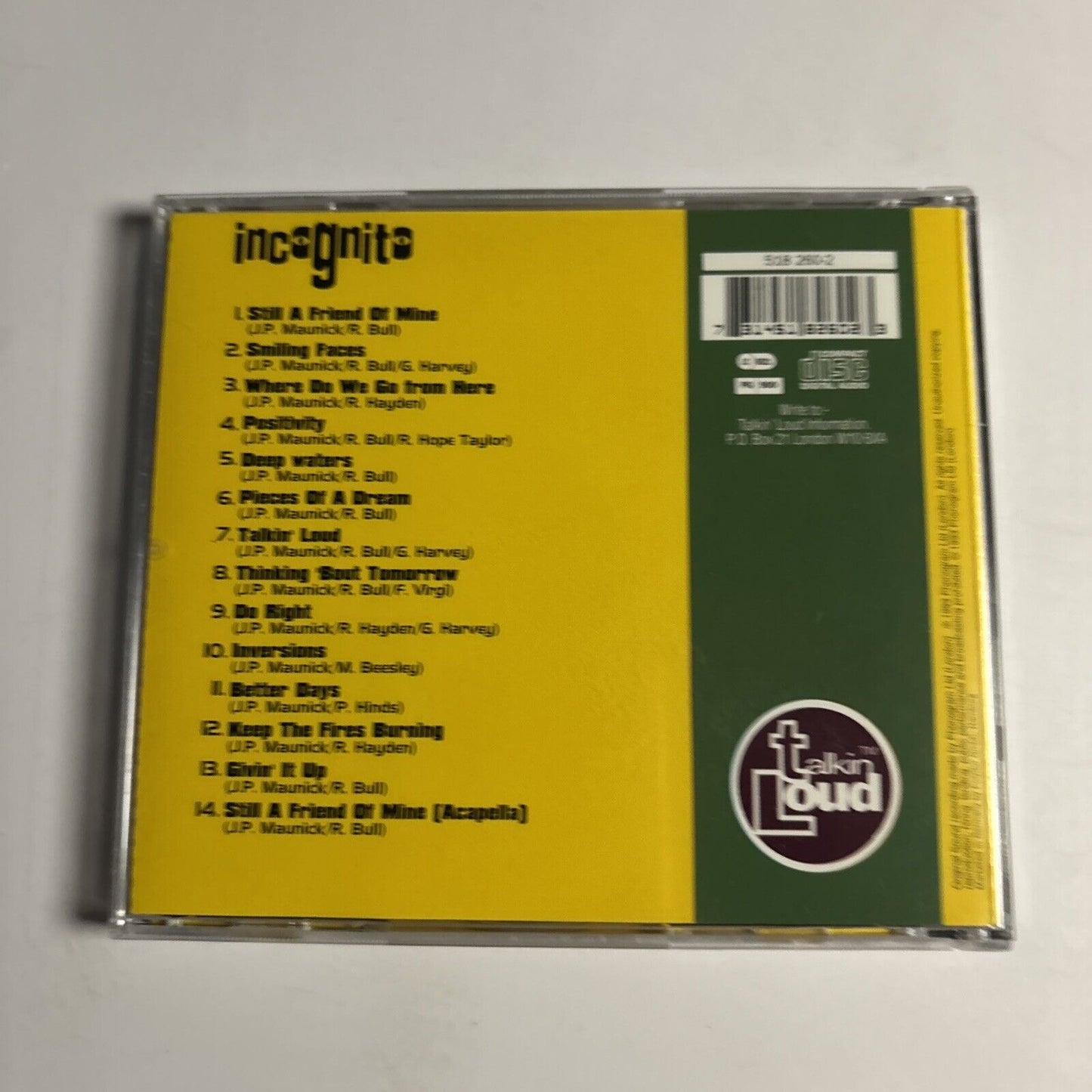 Incognito – Positivity (CD, 1993) 518  260-2