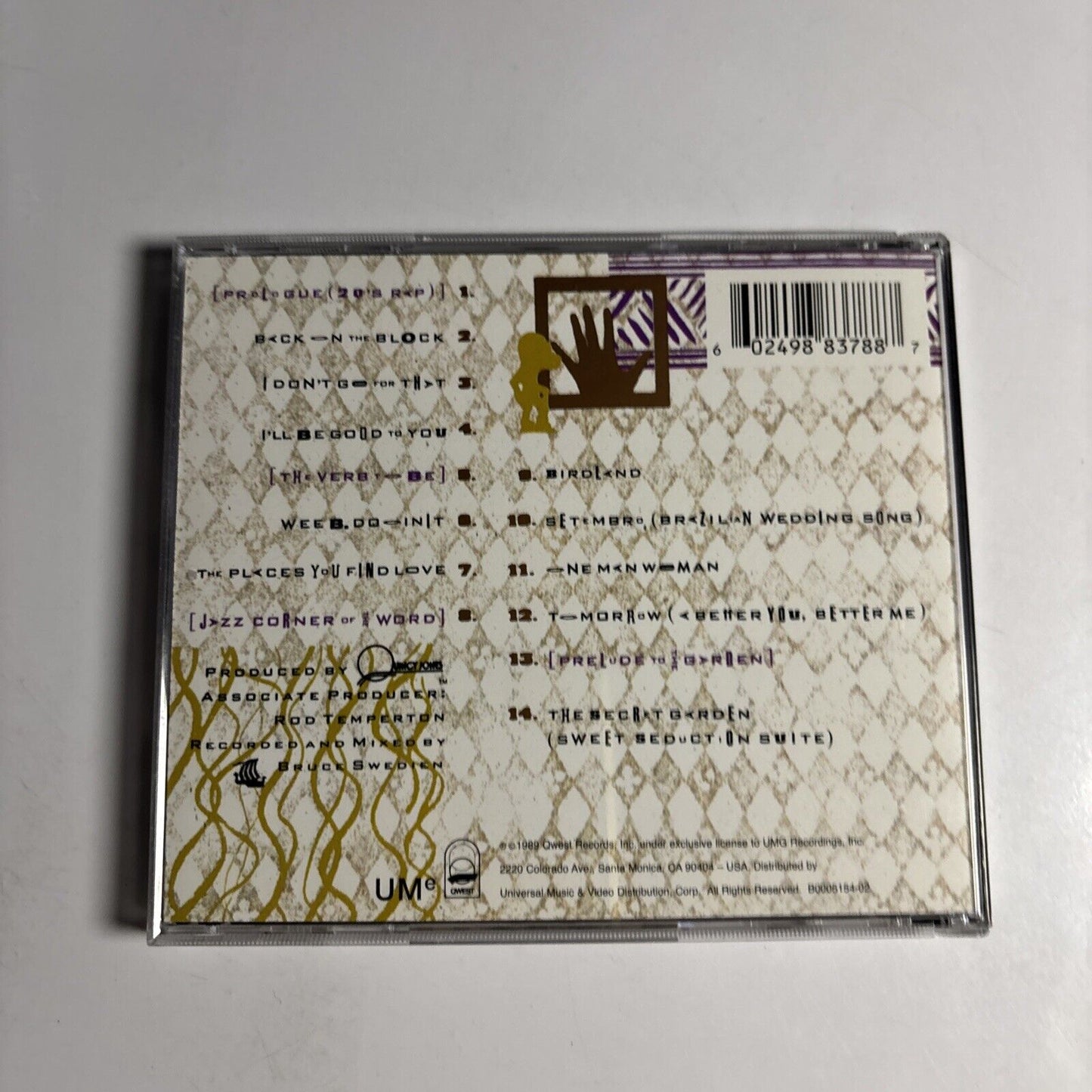 Quincy Jones – Back On The Block (CD, 2005) B0005154-02