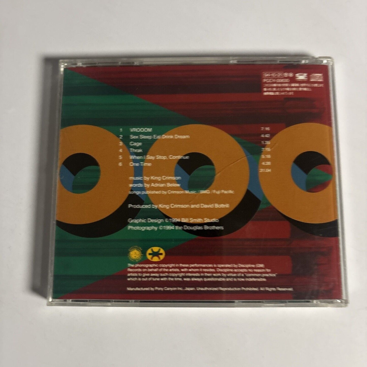 King Crimson – VROOOM (CD, 1994) pccy-00630 Japan