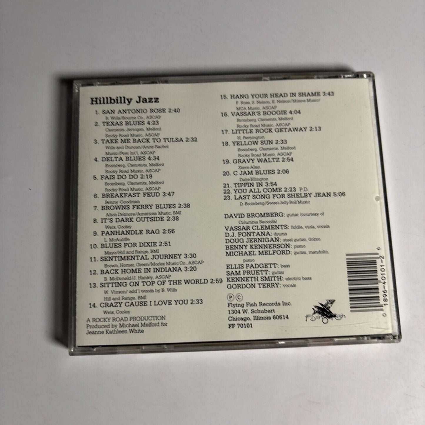 Vassar Clements – Hillbilly Jazz (CD, 1974) FF70101