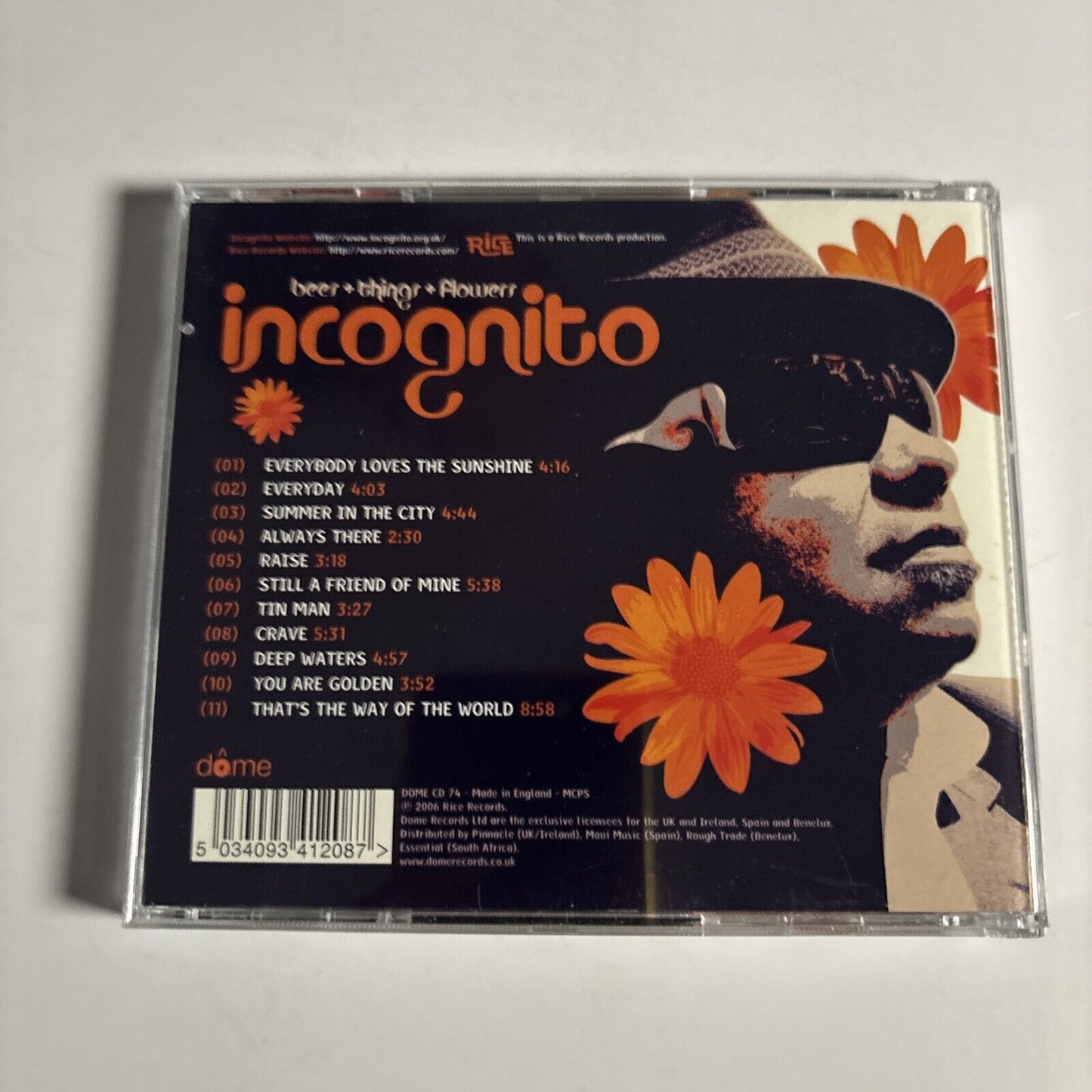 Incognito – Bees + Things + Flowers (CD, 2006) DOMECD 74