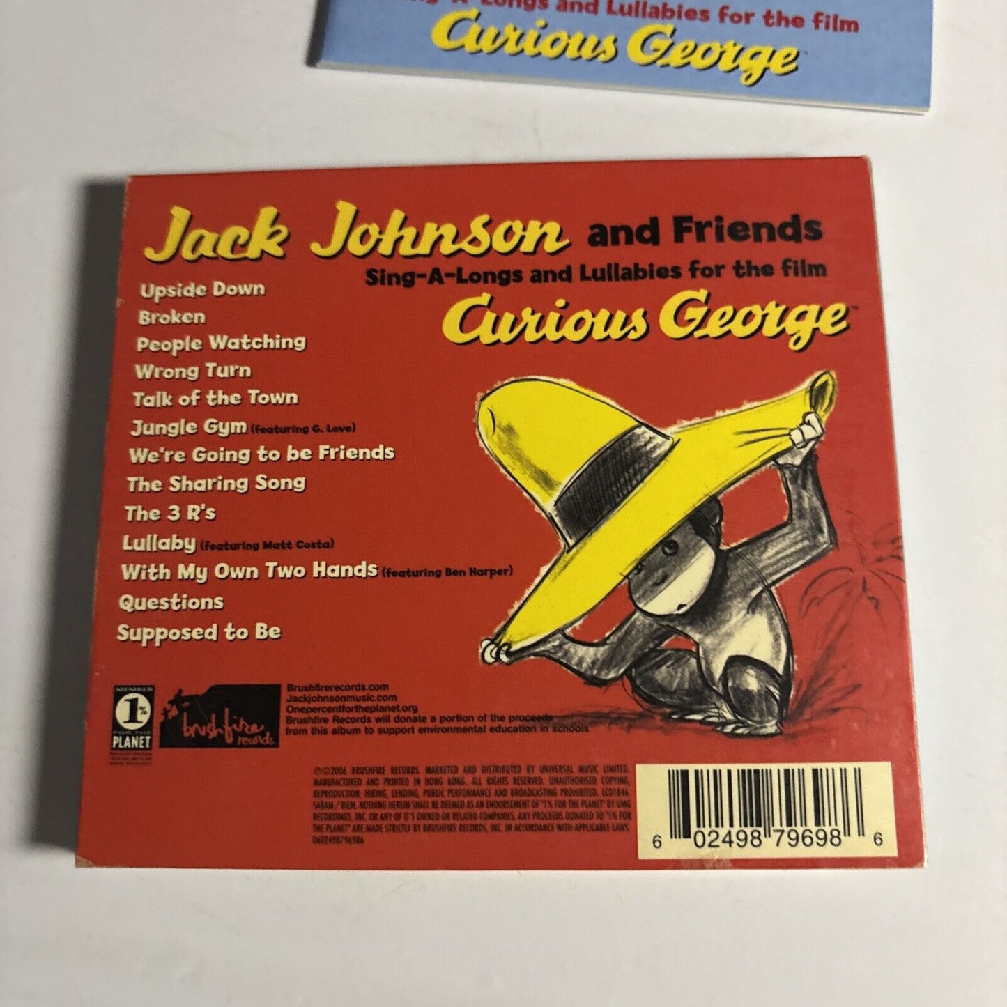 Jack Johnson & Friends Sing-A-Longs And Lullabies For The Film Curious George CD