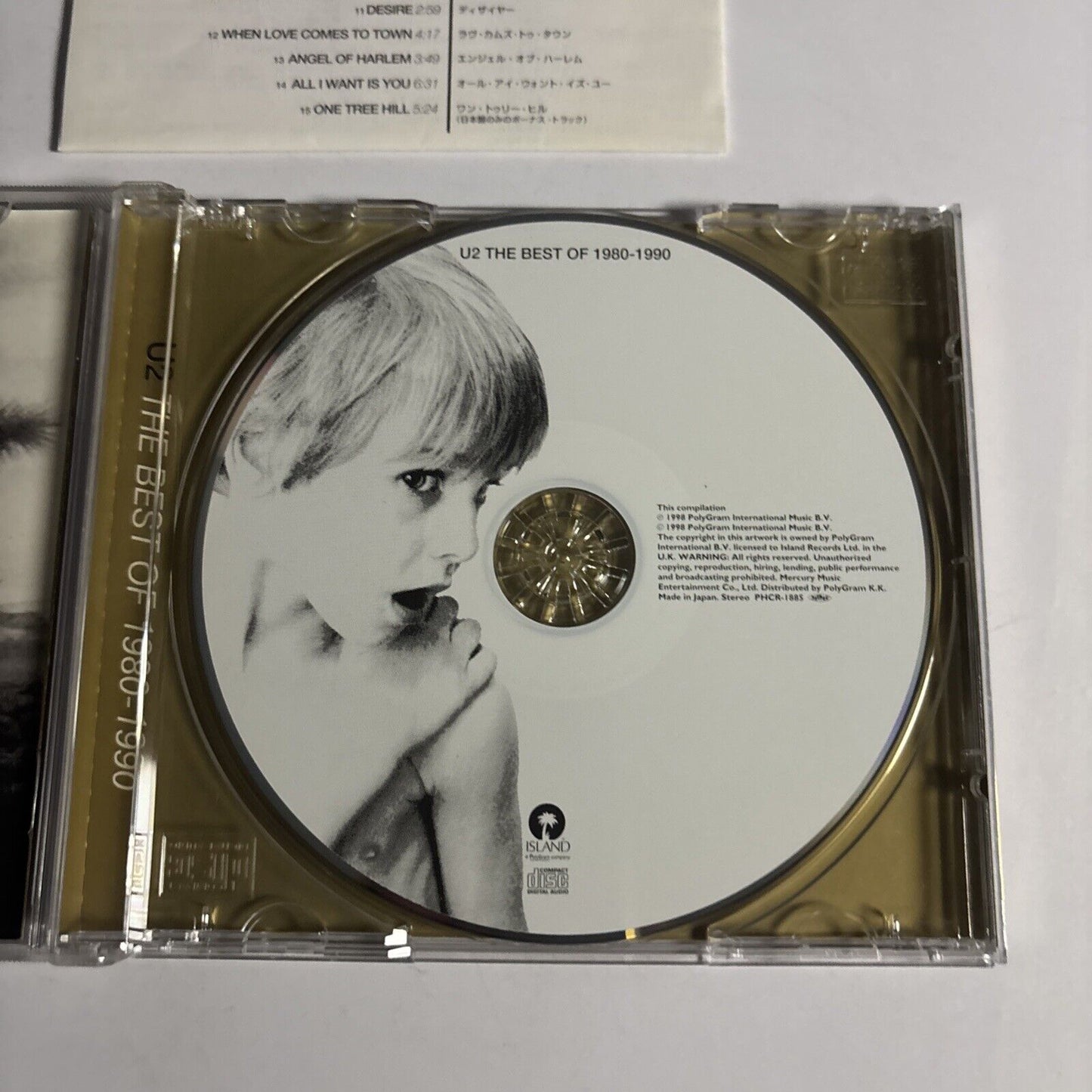 U2 – The Best Of 1980-1990 (CD, 1998) phcr-1885 Japan