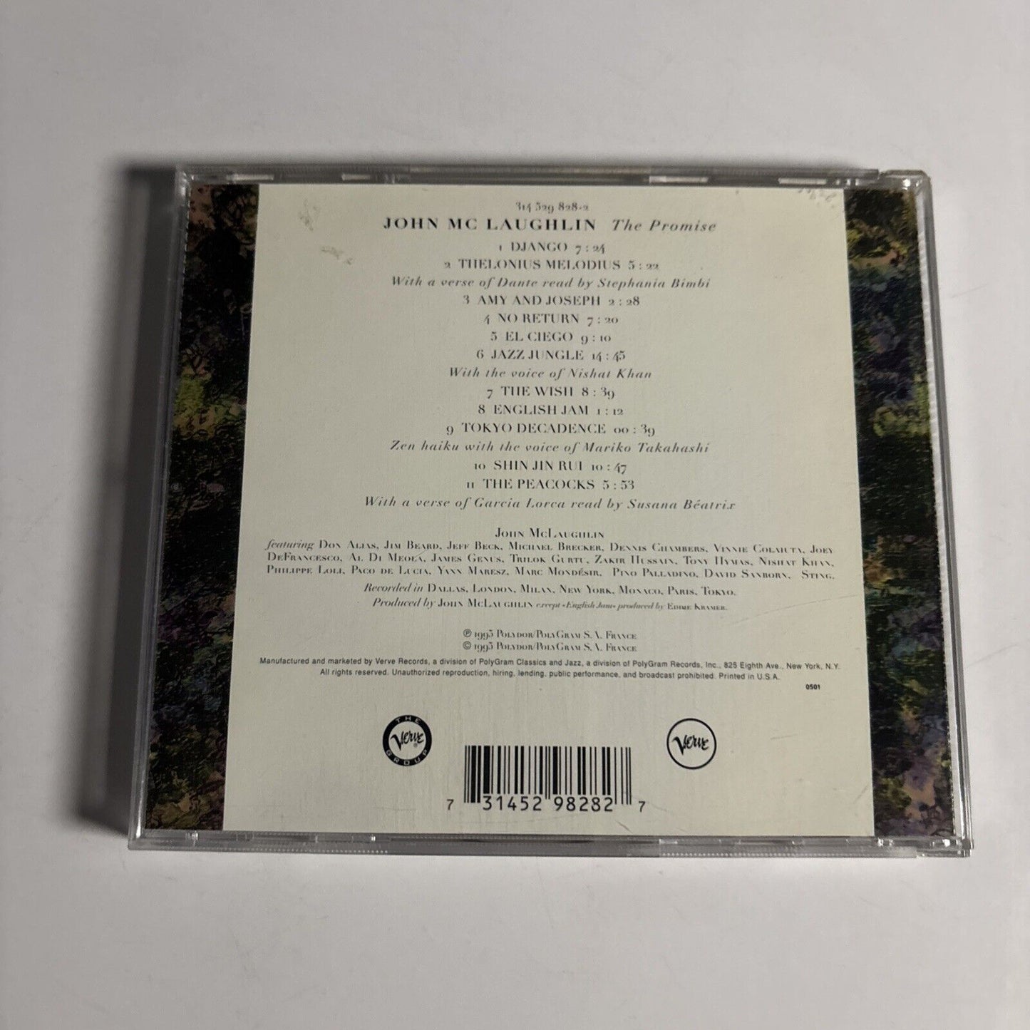 John McLaughlin – The Promise (CD, 1995)