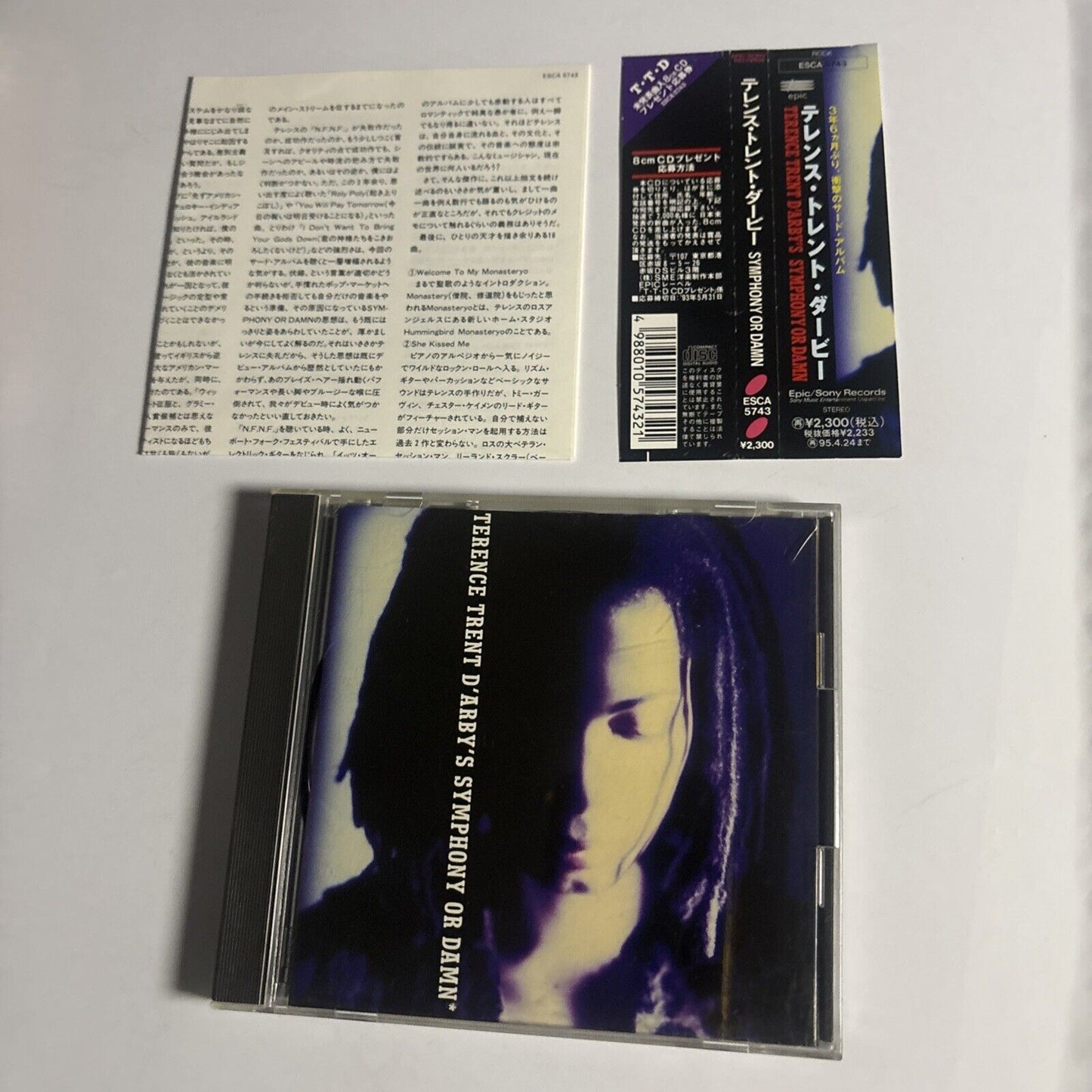Terence Trent D'Arby – Symphony Or Damn (CD, 1993) esca-5743 Japan obi