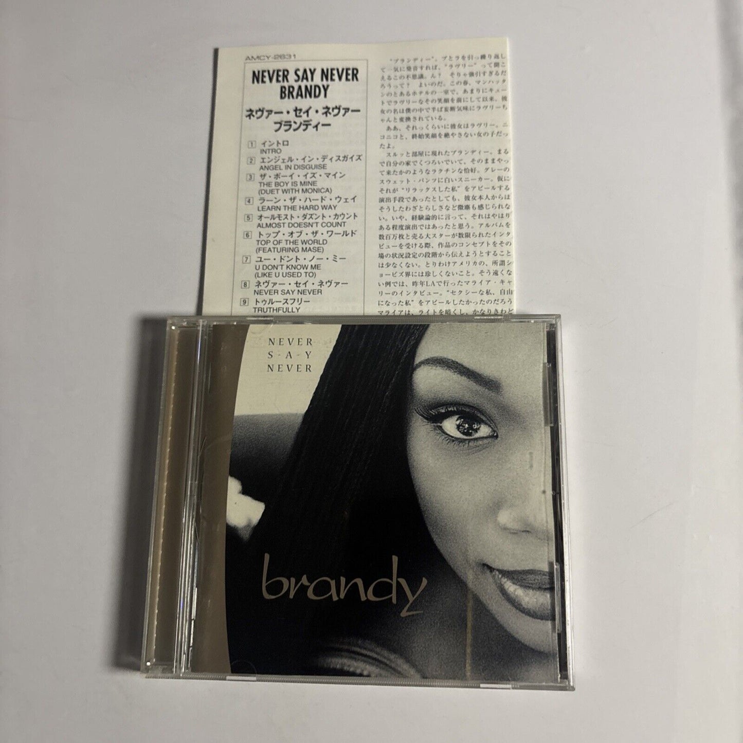 Brandy ー Never Say Never (CD, 1998) amcy-2631 Japan Bonus Track