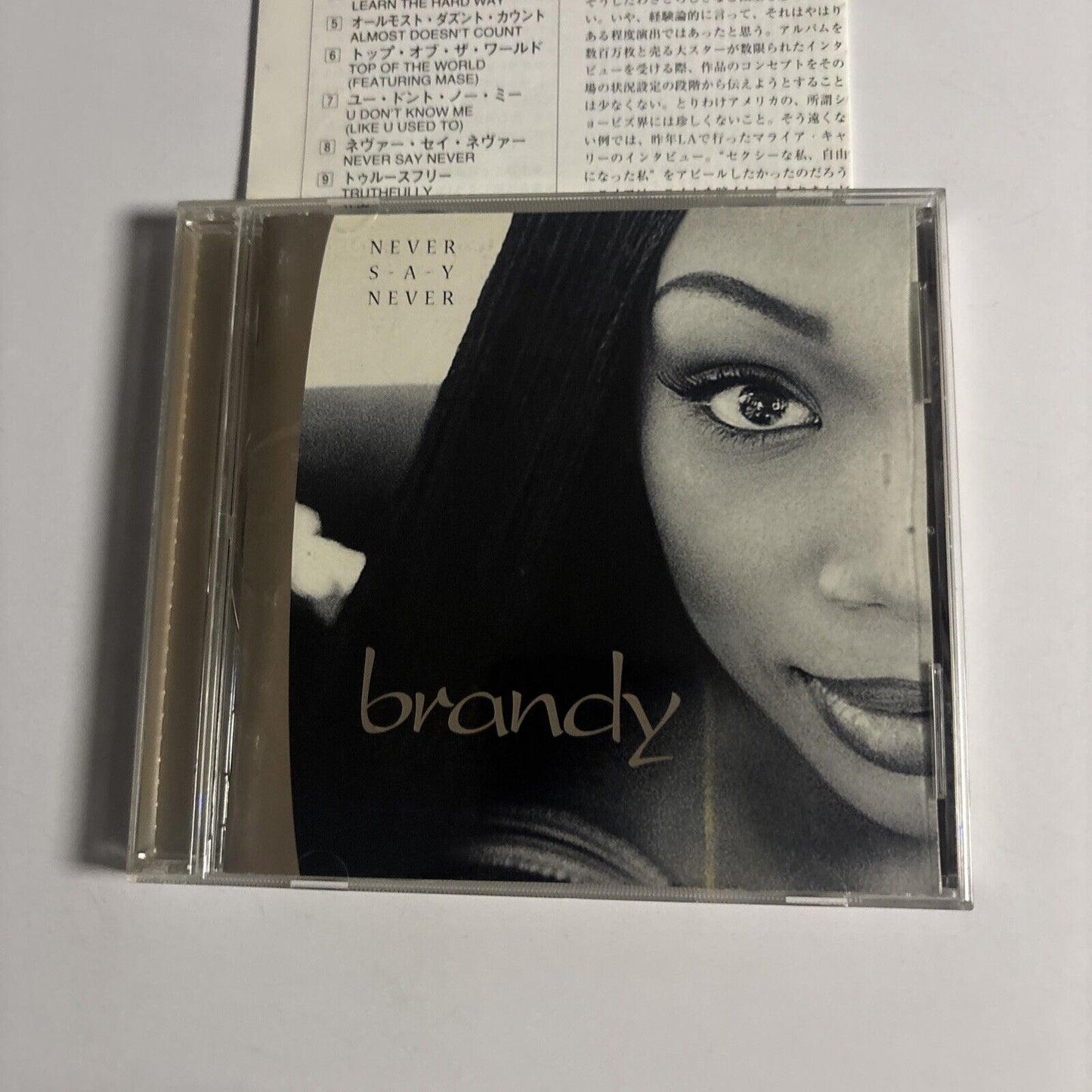 Brandy ー Never Say Never (CD, 1998) amcy-2631 Japan Bonus Track