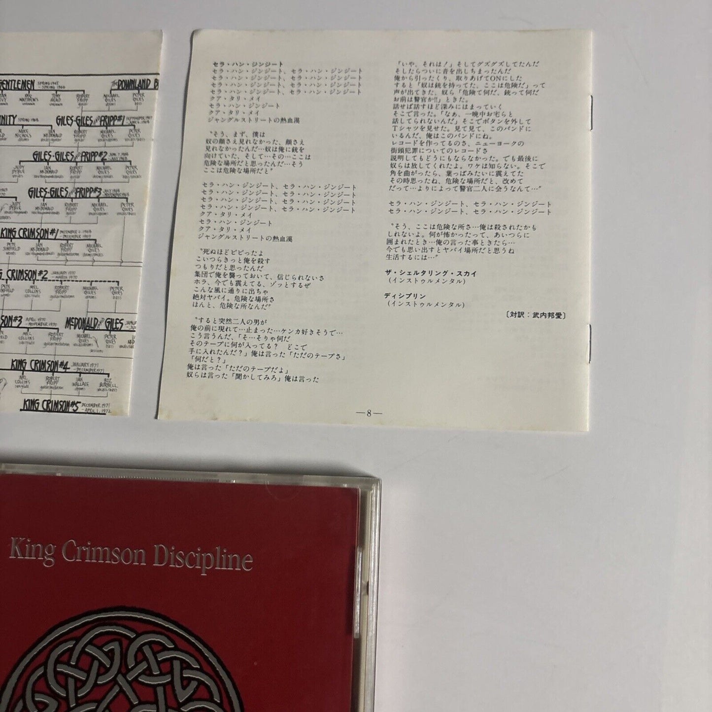 King Crimson – Discipline (CD, 1990) vjcp-2308 Japan