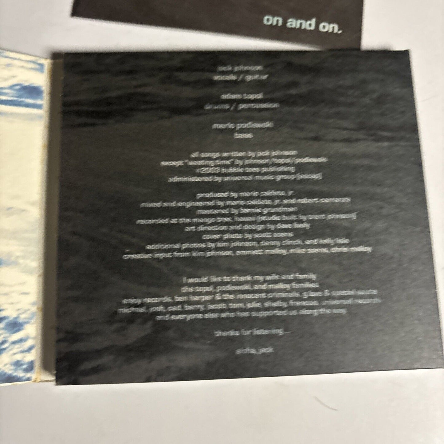 Jack Johnson – On And On (CD, 2003)   Digipak