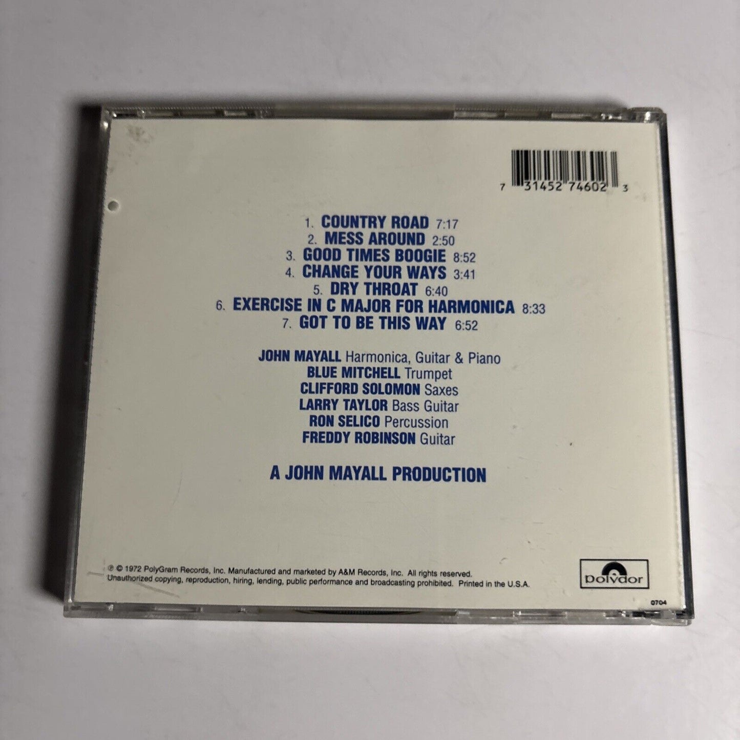 John Mayall – Jazz Blues Fusion (CD, 1972)