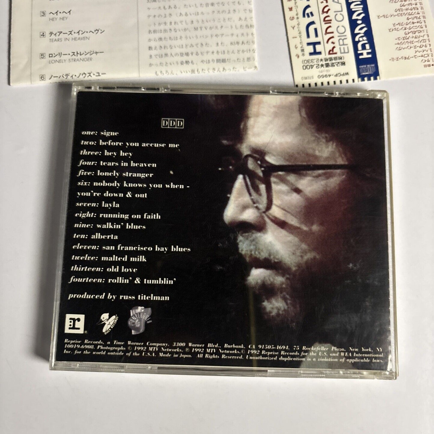 Eric Clapton – Unplugged (CD, 1992) wpcp-4950 Japan obi