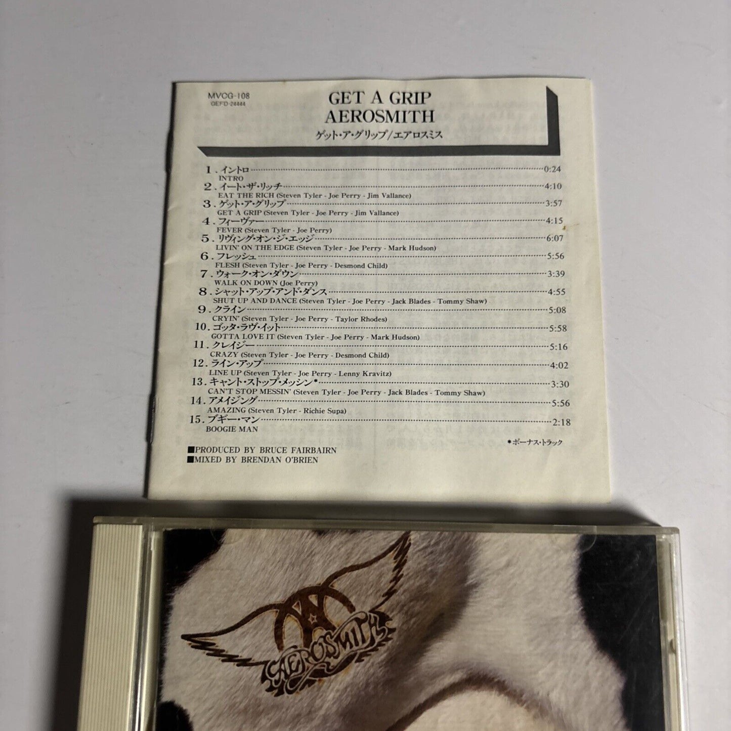 Aerosmith – Get A Grip (CD, 1993) mvcg-108 Japan