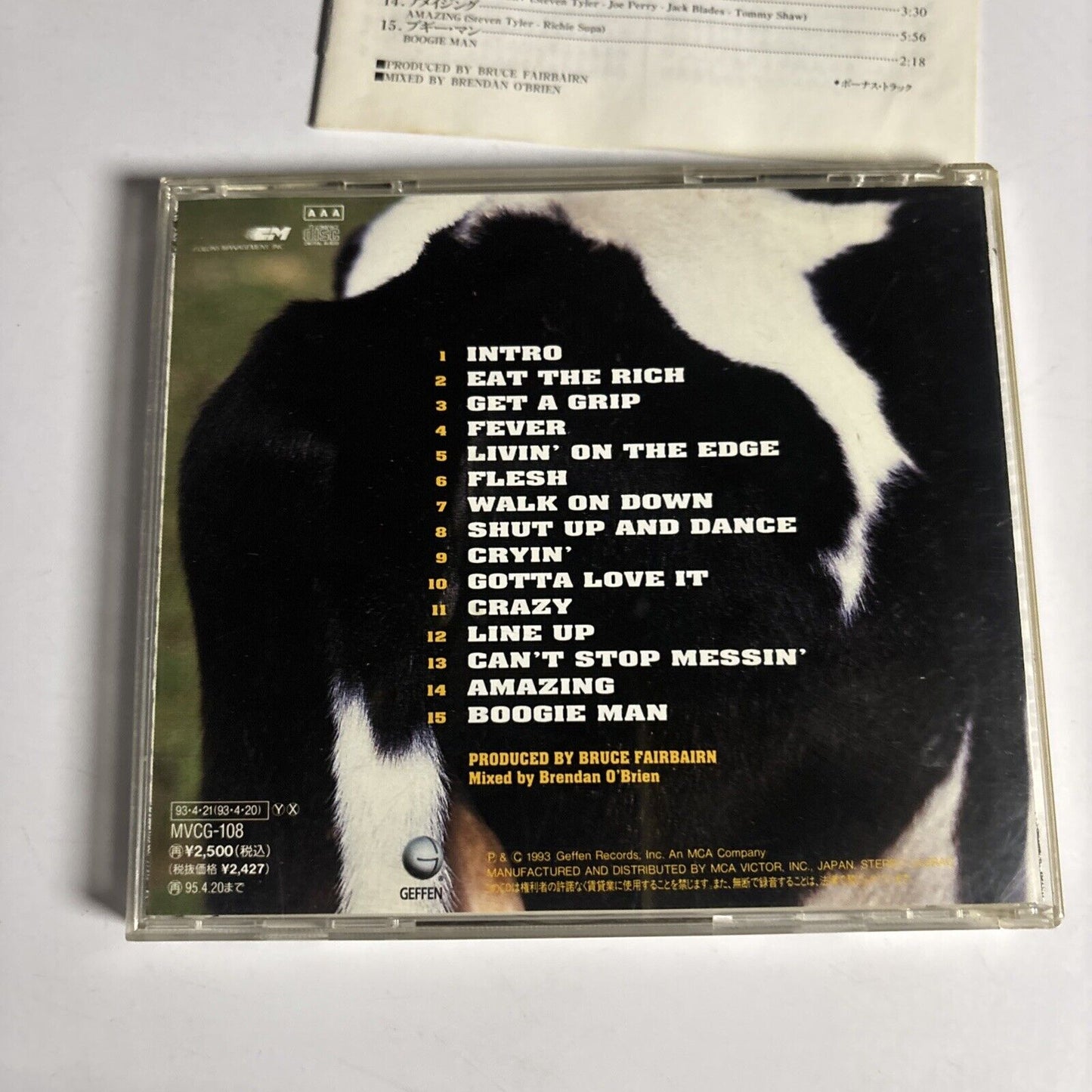 Aerosmith – Get A Grip (CD, 1993) mvcg-108 Japan