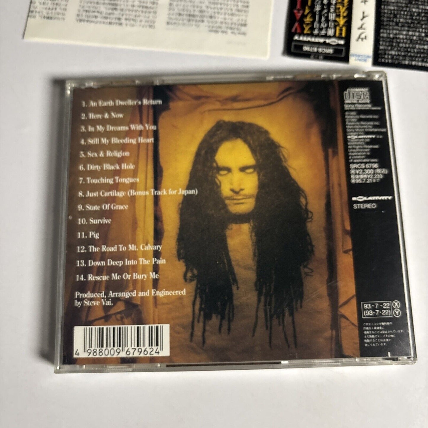 Vai – Sex & Religion (CD, 1993) srcs-6796 Japan obi