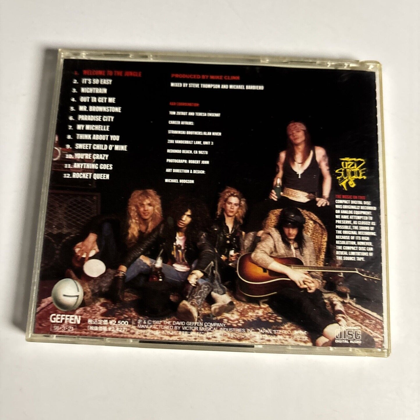 Guns N' Roses – Appetite For Destruction (CD, 1991) mvcg-12 Japan