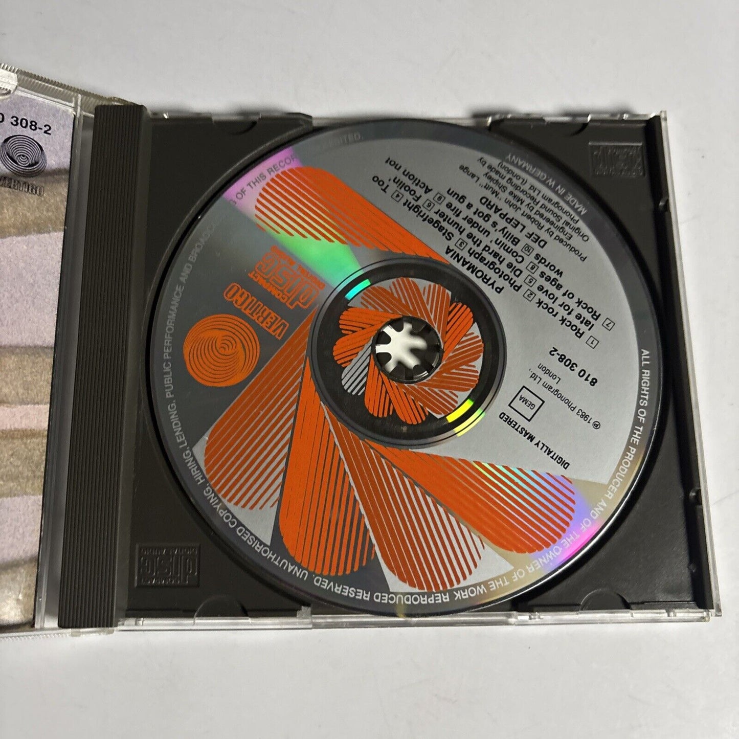 Def Leppard – Pyromania (CD, 1984) 810 308-2 Japan