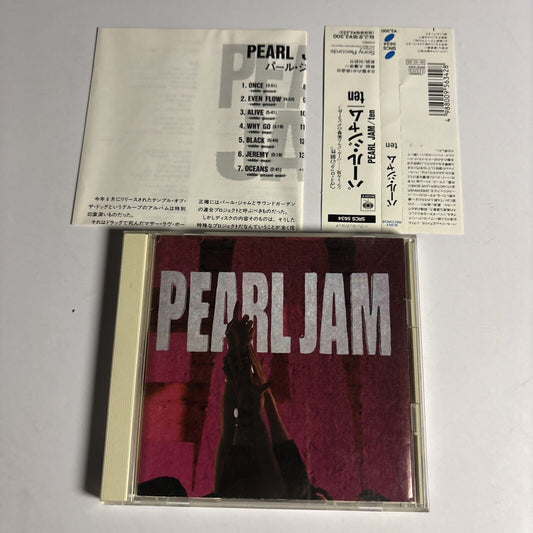 Pearl Jam – Ten (CD, 1991) srcs-5634 Japan obi