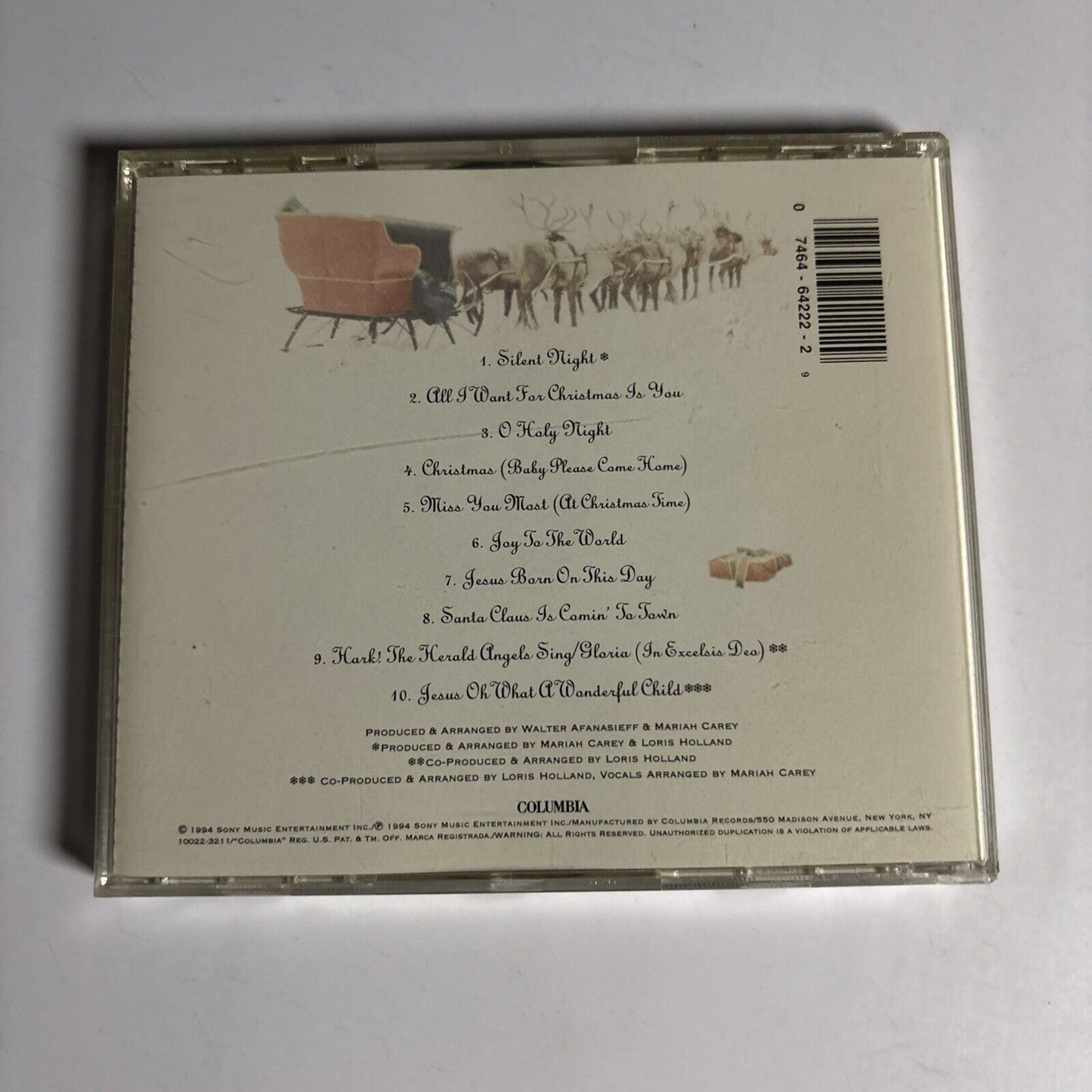 Mariah Carey – Merry Christmas (CD, 1994) CK 64222