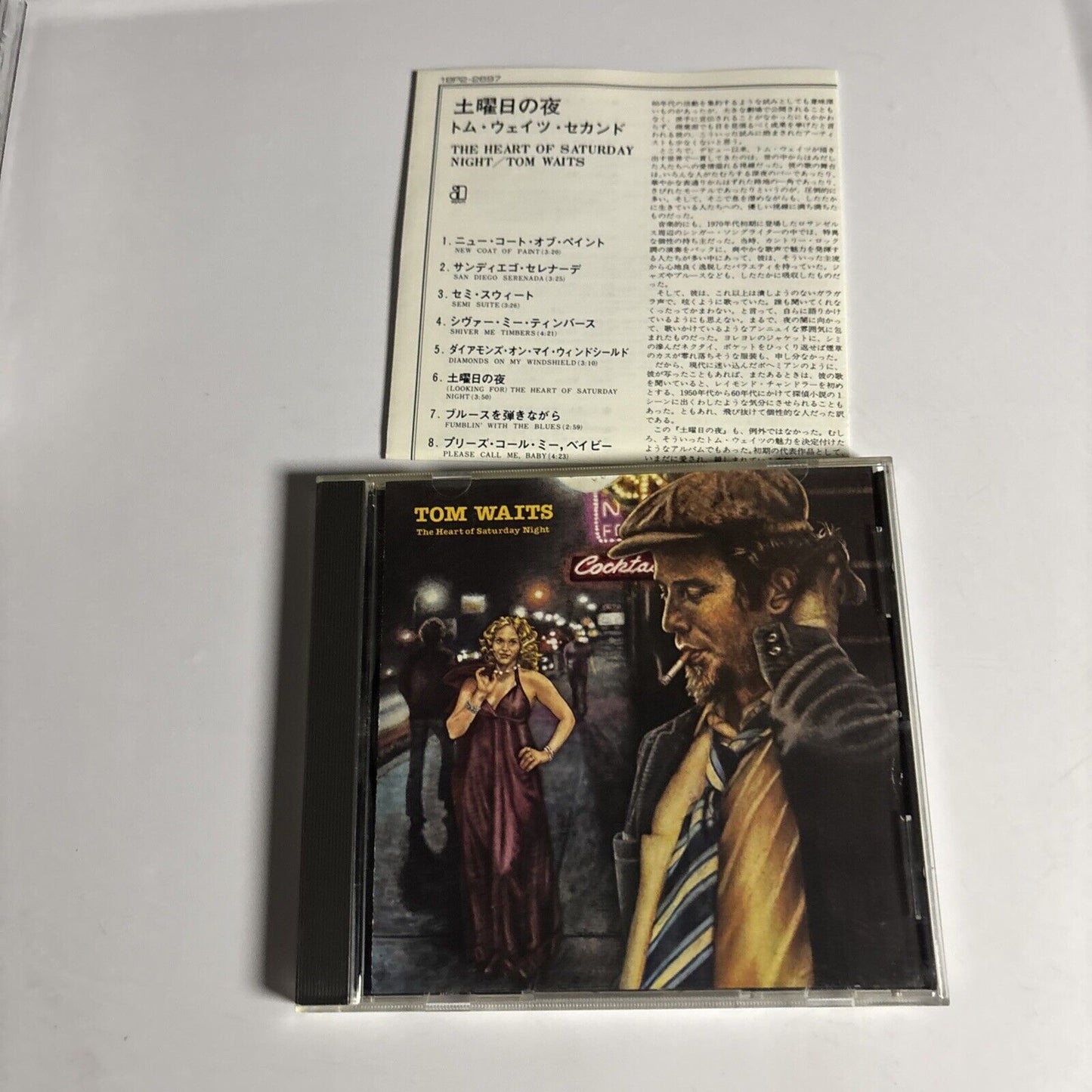 Tom Waits – The Heart Of Saturday Night (CD, 1989) 18p2-2697 Japan