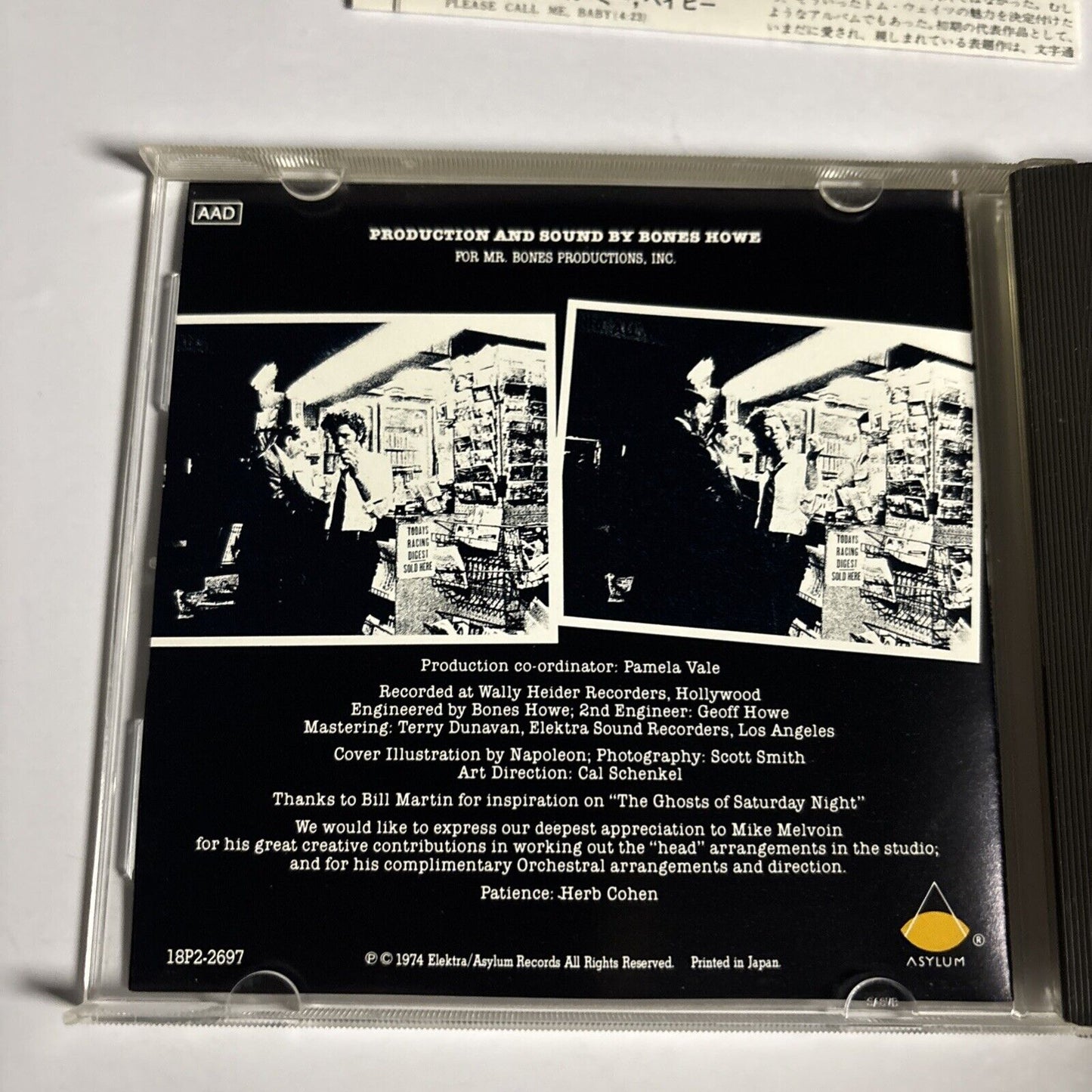 Tom Waits – The Heart Of Saturday Night (CD, 1989) 18p2-2697 Japan