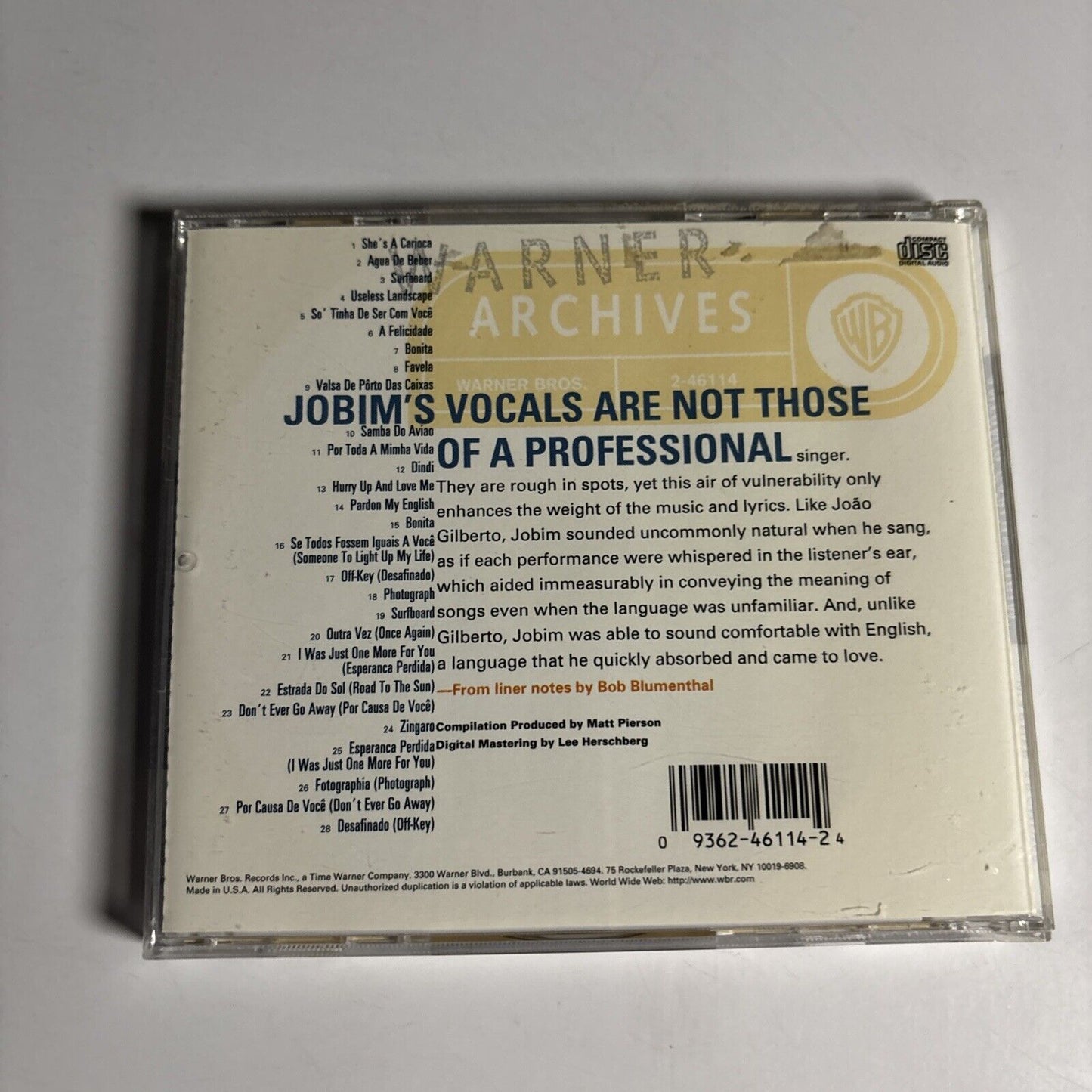 Antonio Carlos Jobim – Composer (CD, 1996) 9 46114-2