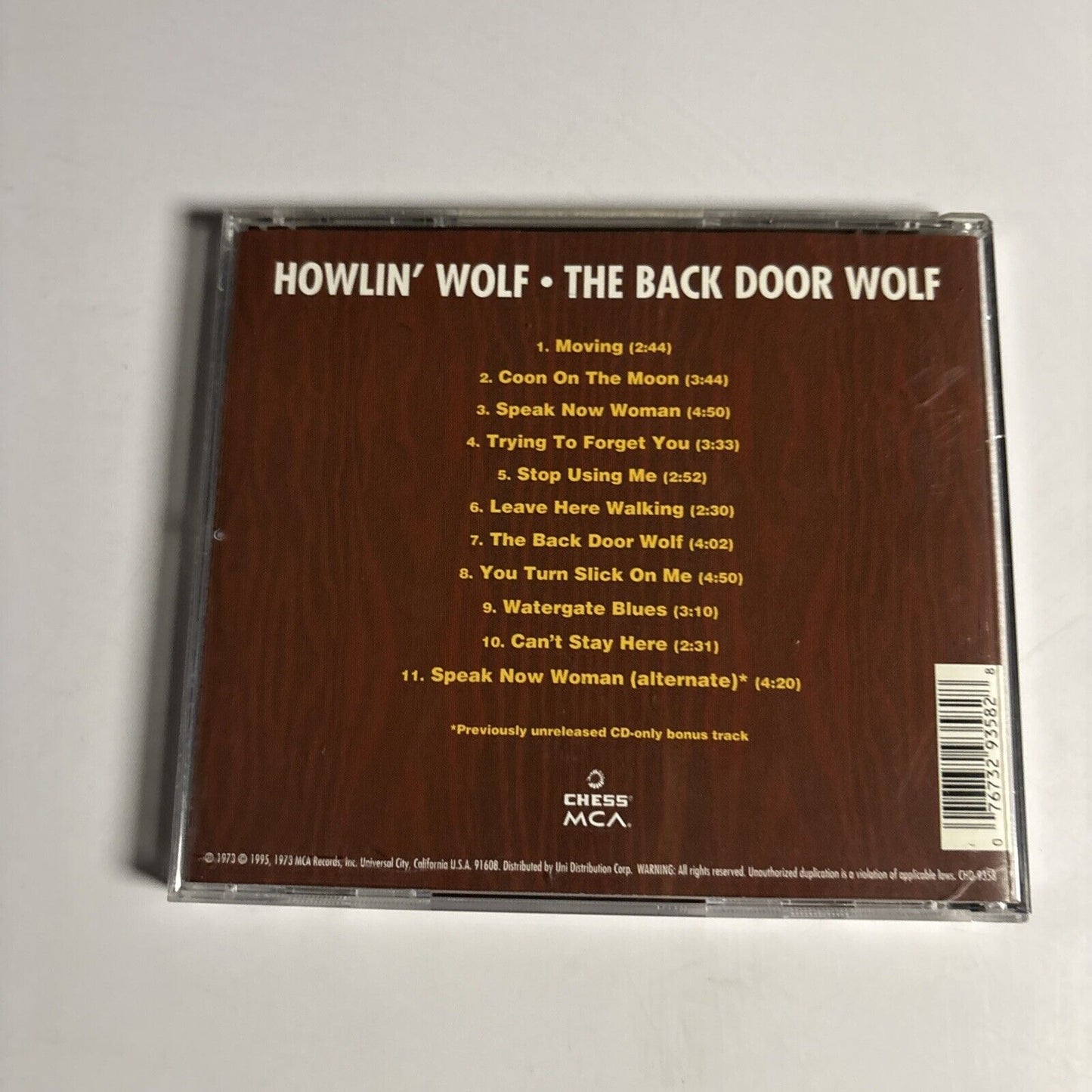 Howlin' Wolf – The Back Door Wolf (CD, 1995) CHD-9358