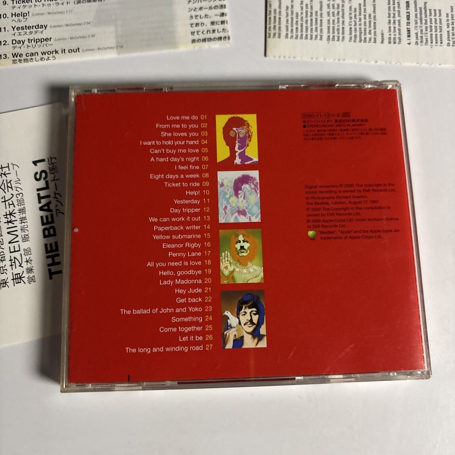 The Beatles – 1 (CD, 2000) tocp-65600 Japan