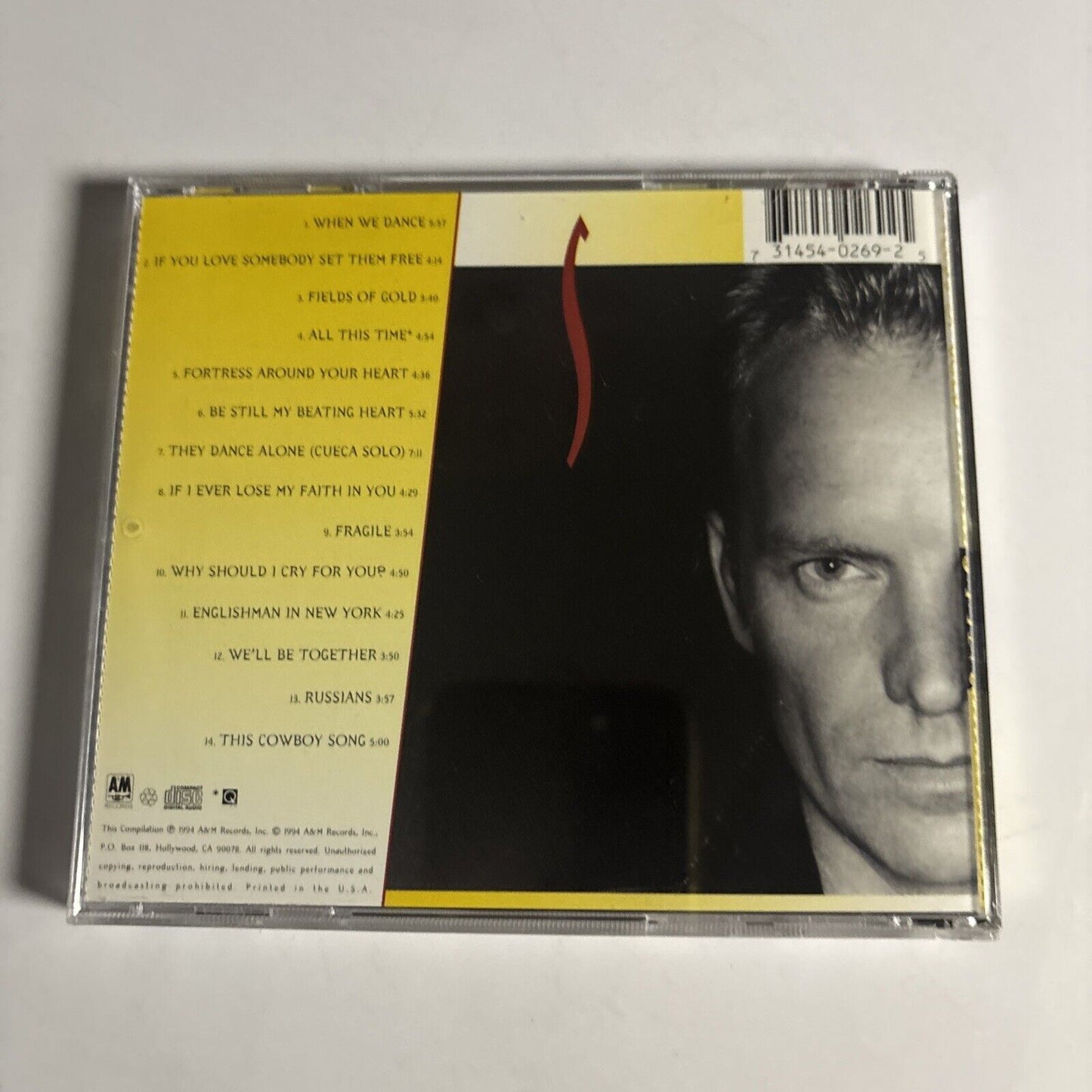 Sting – Fields Of Gold: The Best Of Sting 1984 - 1994 (CD, 1994)