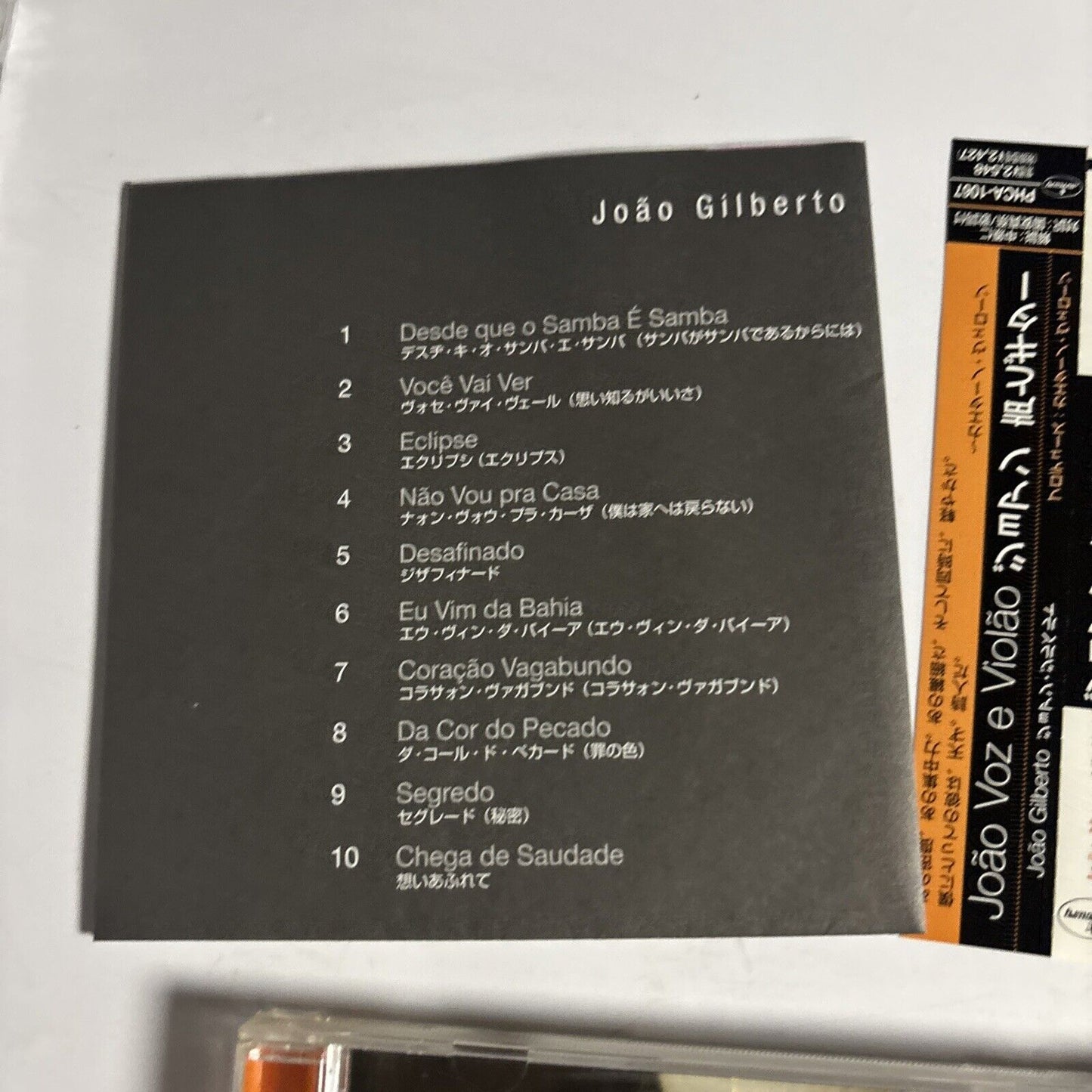 João Gilberto – João Voz E Violão (CD, 2000) phca-1067 Japan