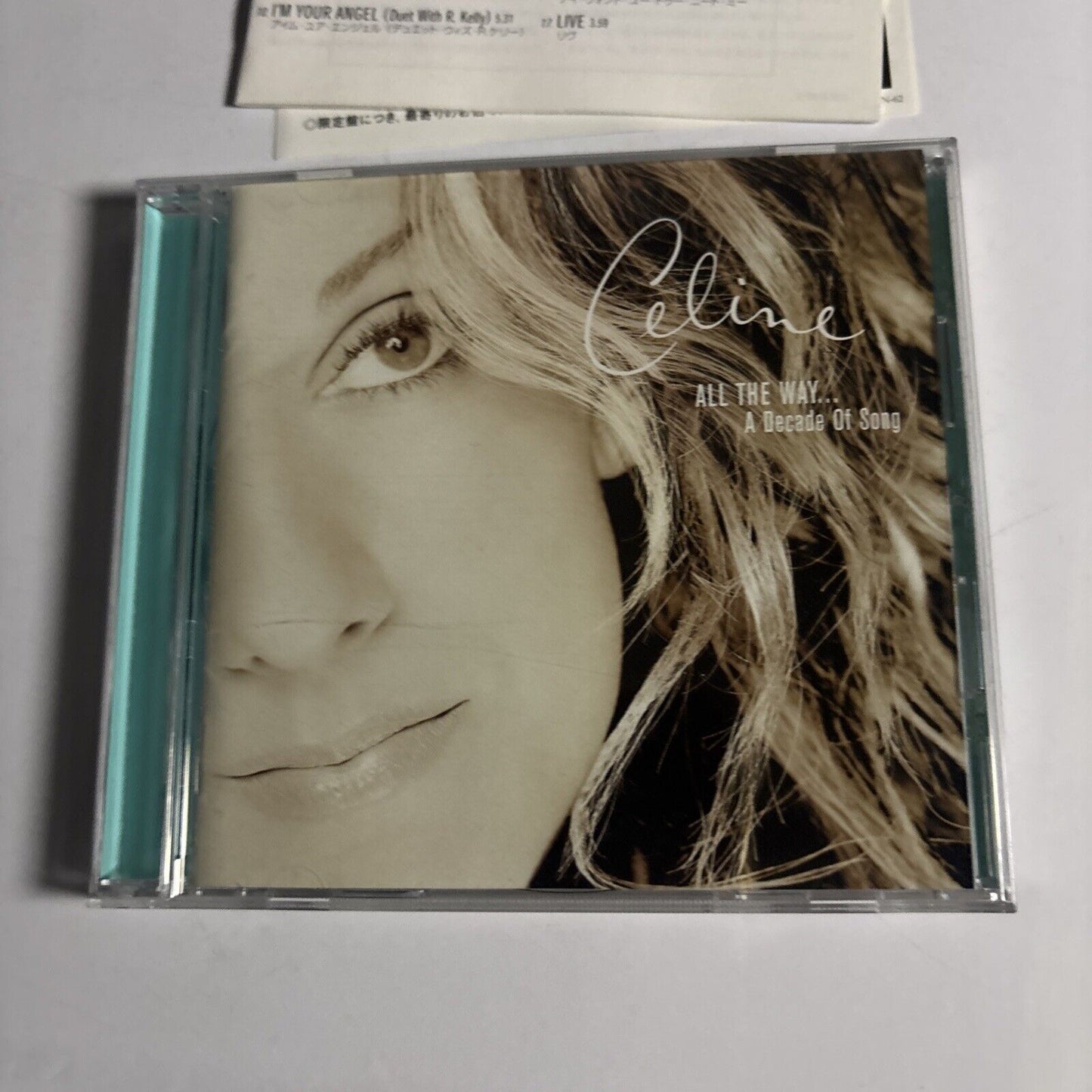 Celine Dion – All The Way... A Decade Of Song (CD, 1999) esca-8070 Japan