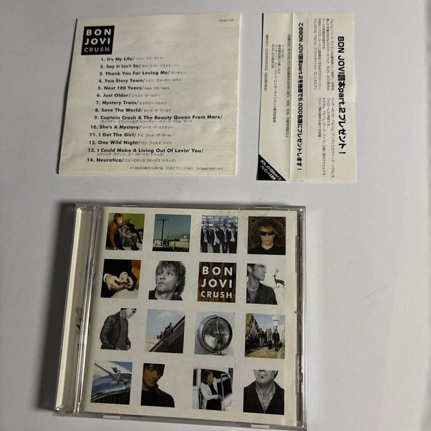 Bon Jovi – Crush (CD, 2000) phcw-1100 Japan Bonus Track, obi