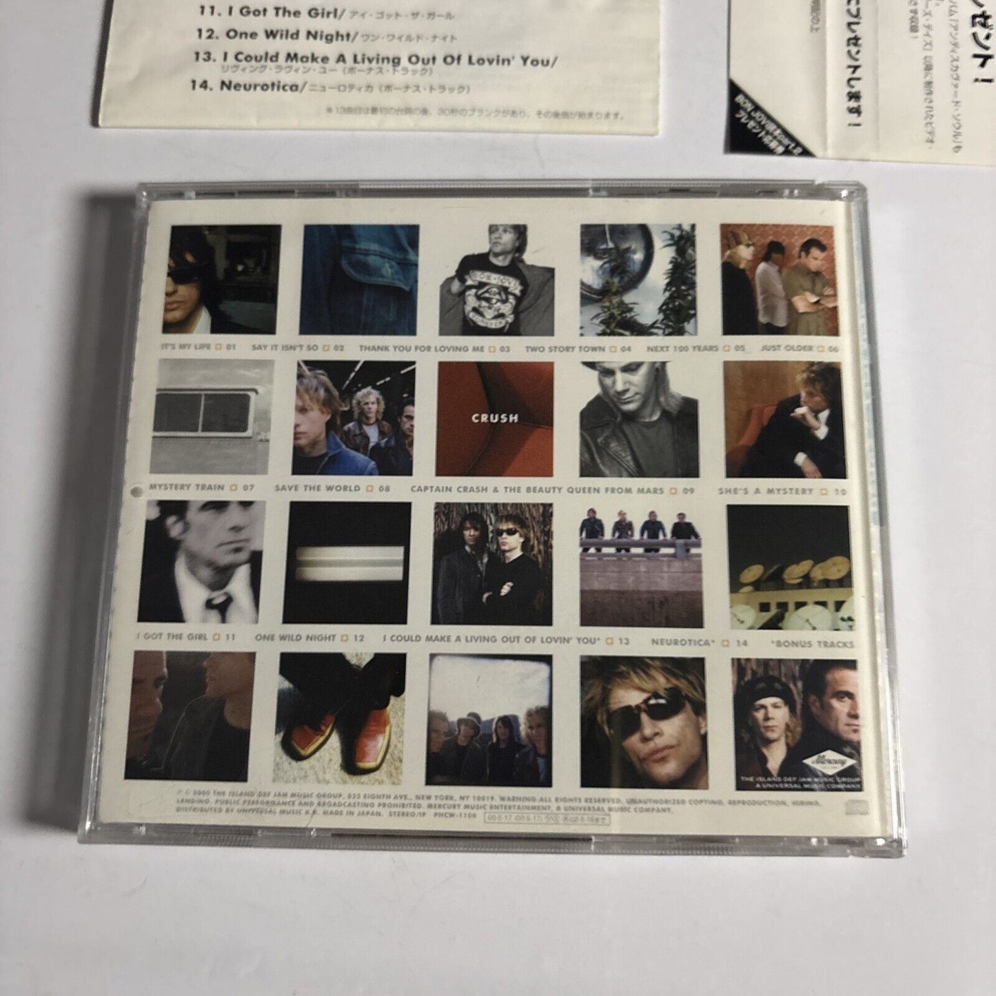 Bon Jovi – Crush (CD, 2000) phcw-1100 Japan Bonus Track, obi
